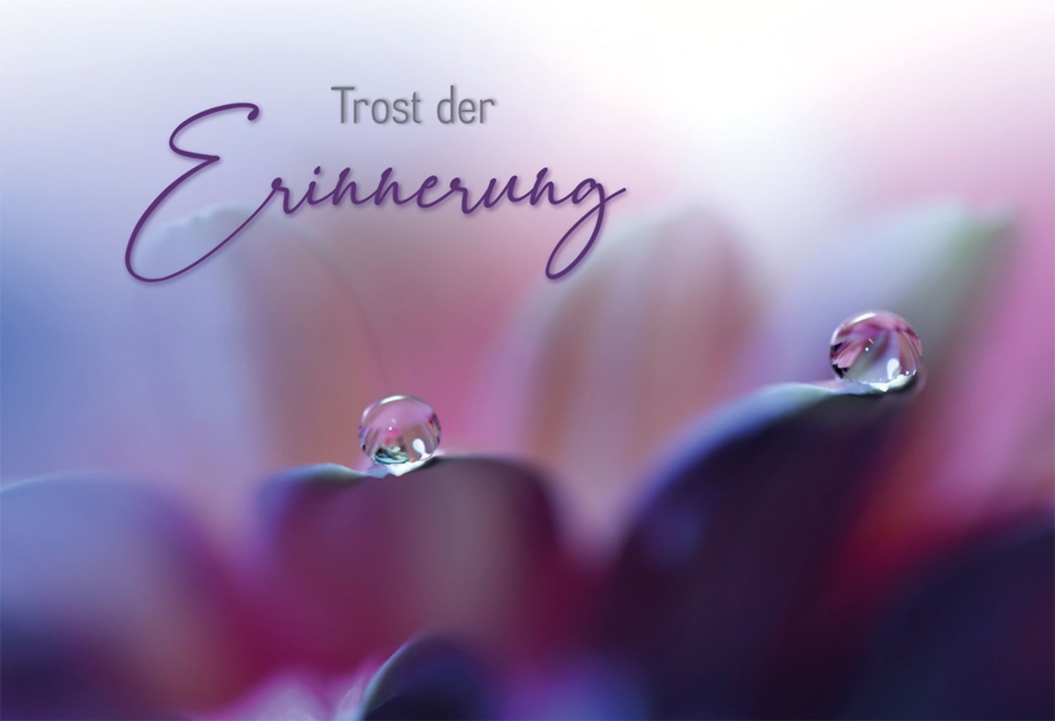 Grußkarten Trauerkarte - Trost der Erinnerung
