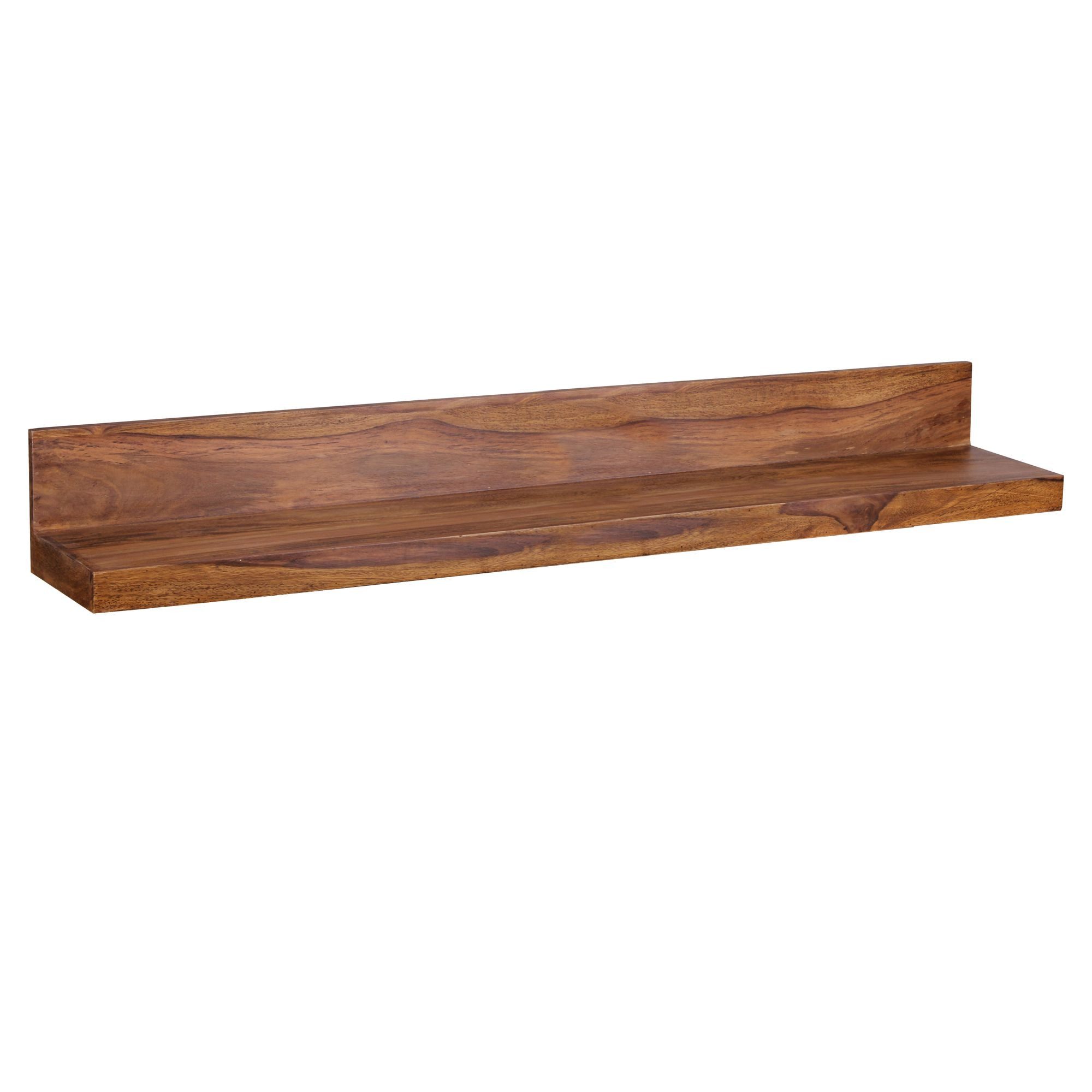Wandregal Wandregal MUMBAI Massiv-Holz Holzregal 140 cm Landhaus-Stil