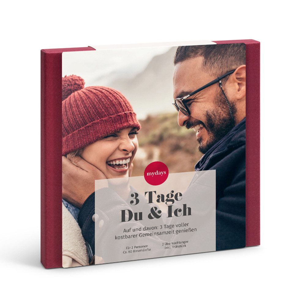 mydays Erlebnisgutschein Geschenkbox 3 Tage Du & Ich, 2 Uebernachtungen inkl. Fruehstueck - Romantische Kurzurlaube im Zeic…