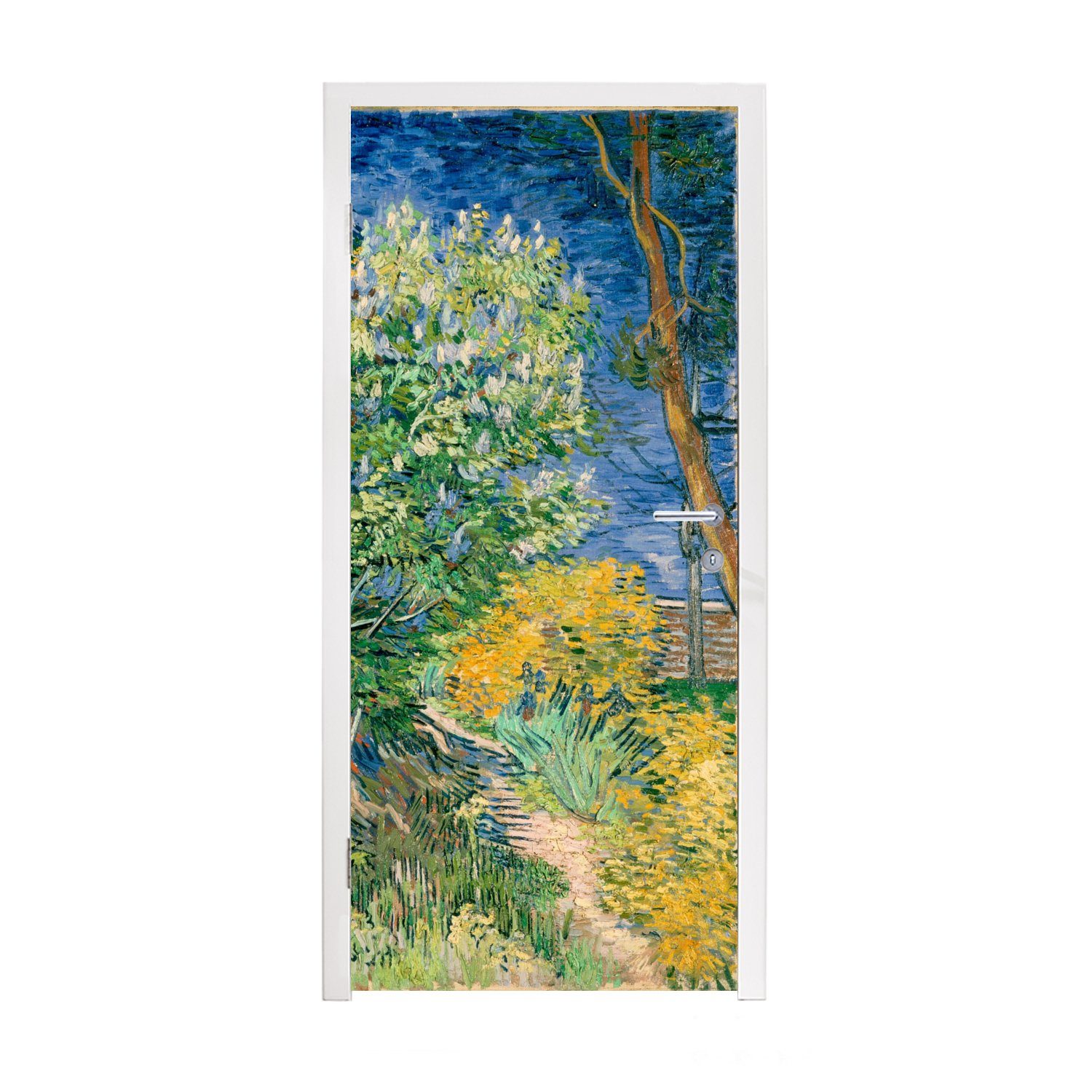 MuchoWow Türtapete Die Büsche bei Arles - Vincent van Gogh, Matt, bedruckt, (1 St), Fototapete für Tür, Türaufkleber, 75x205 cm