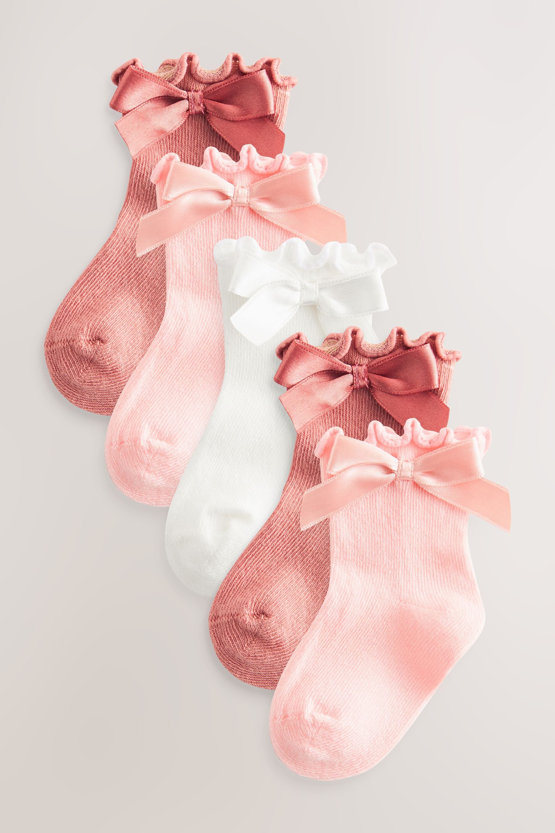 Next Kurzsocken Babysocken mit Schleife im 5er-Pack (5-Paar)