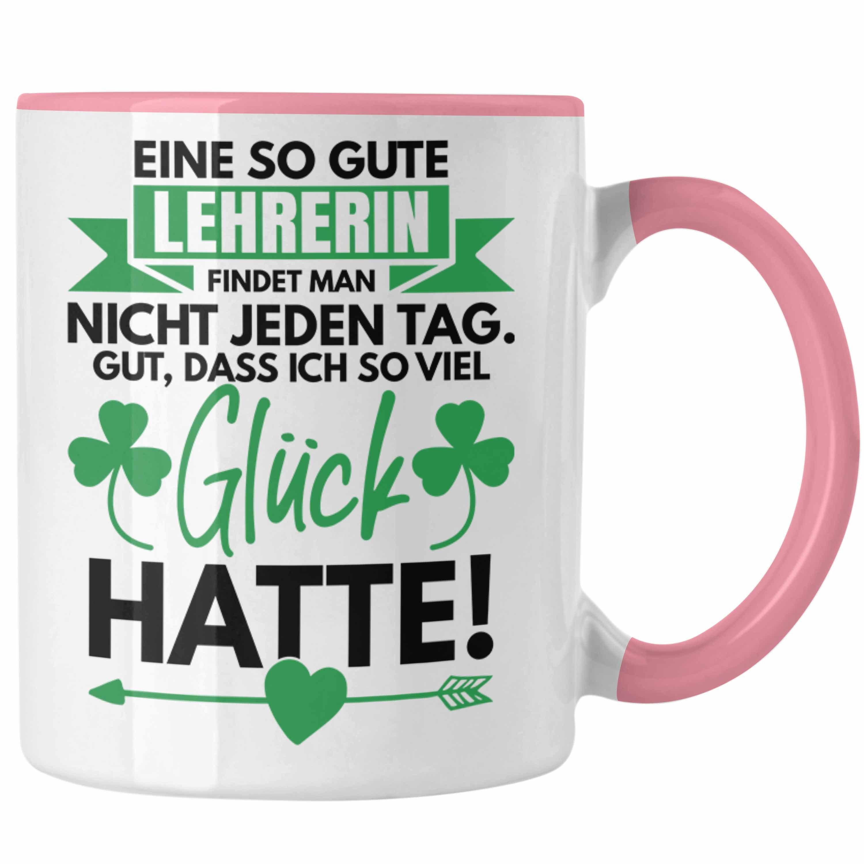 Trendation Tasse Trendation - Rosa Beste Klassenlehrerin Abschiedsgeschenk zum Lehrerin Geschenk Tasse Geschenkidee Lehrerin Abschied