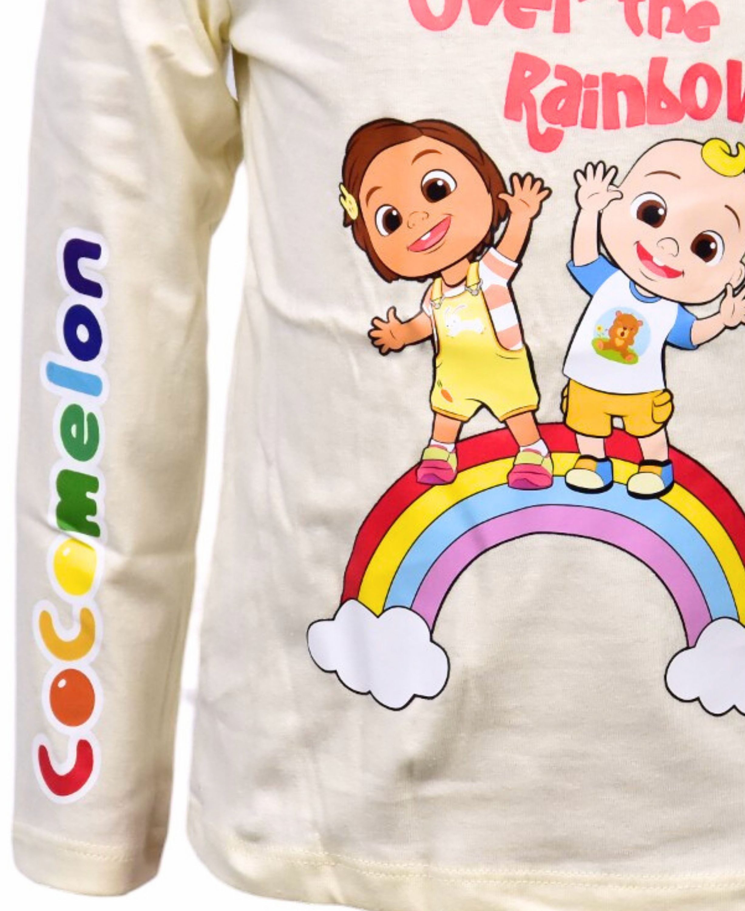 COCOMELON Langarmshirt Over the Rainbow Mädchen Shirt aus Baumwolle Gr. 92- 104 cm