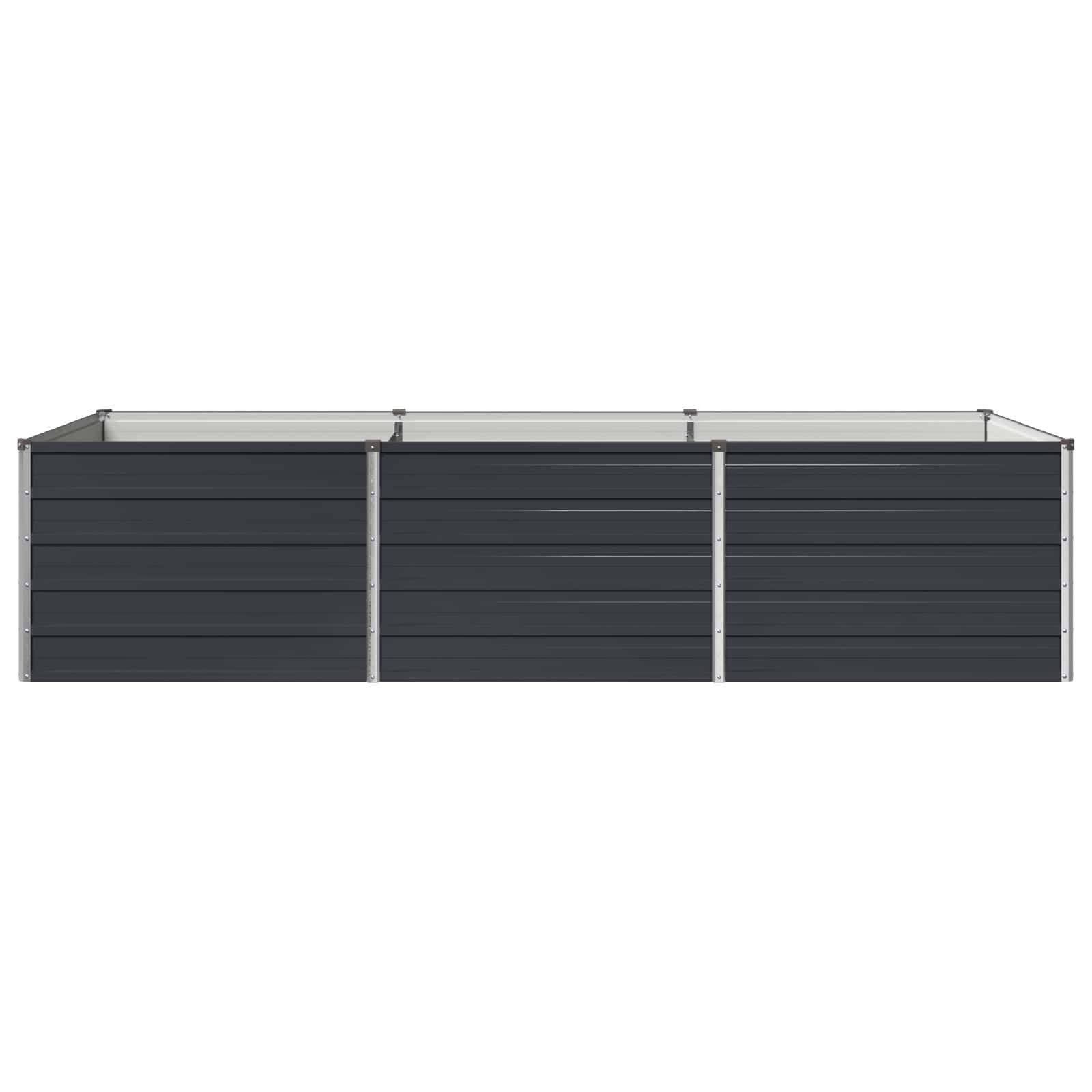 vidaXL Hochbeet Hochbeet im Garten Anthrazit 240 x 80 x 55 cm (1 St) – Bild 3 von 5