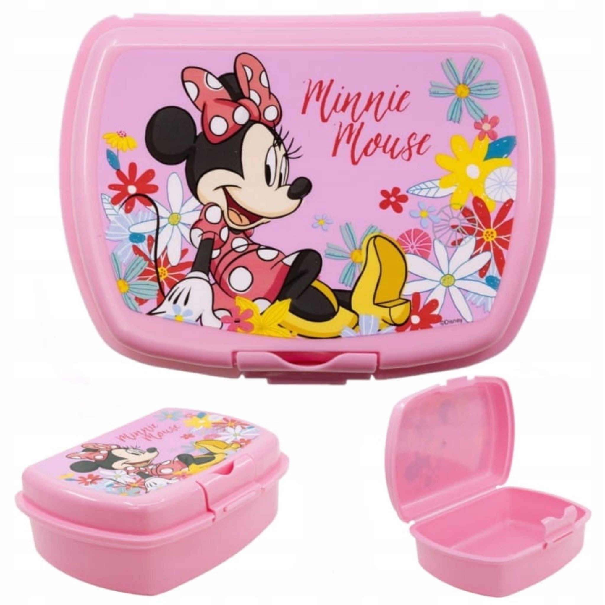 Festivalartikel Lunchbox Minnie Maus Brotbox 17x13x7 cm - Ideal für Schule