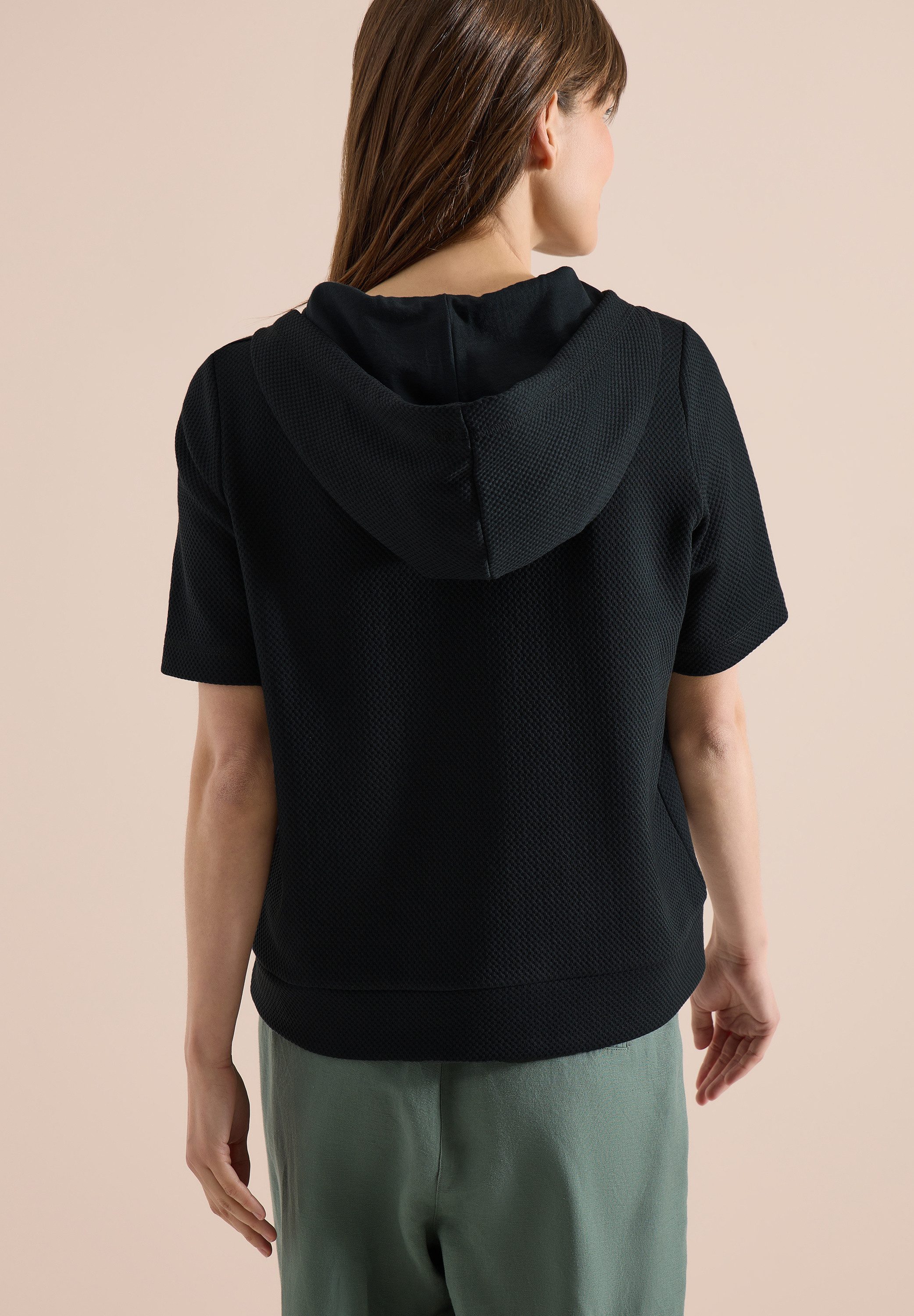 CECIL Kapuzensweatshirt mit feiner Struktur, Casual Fit