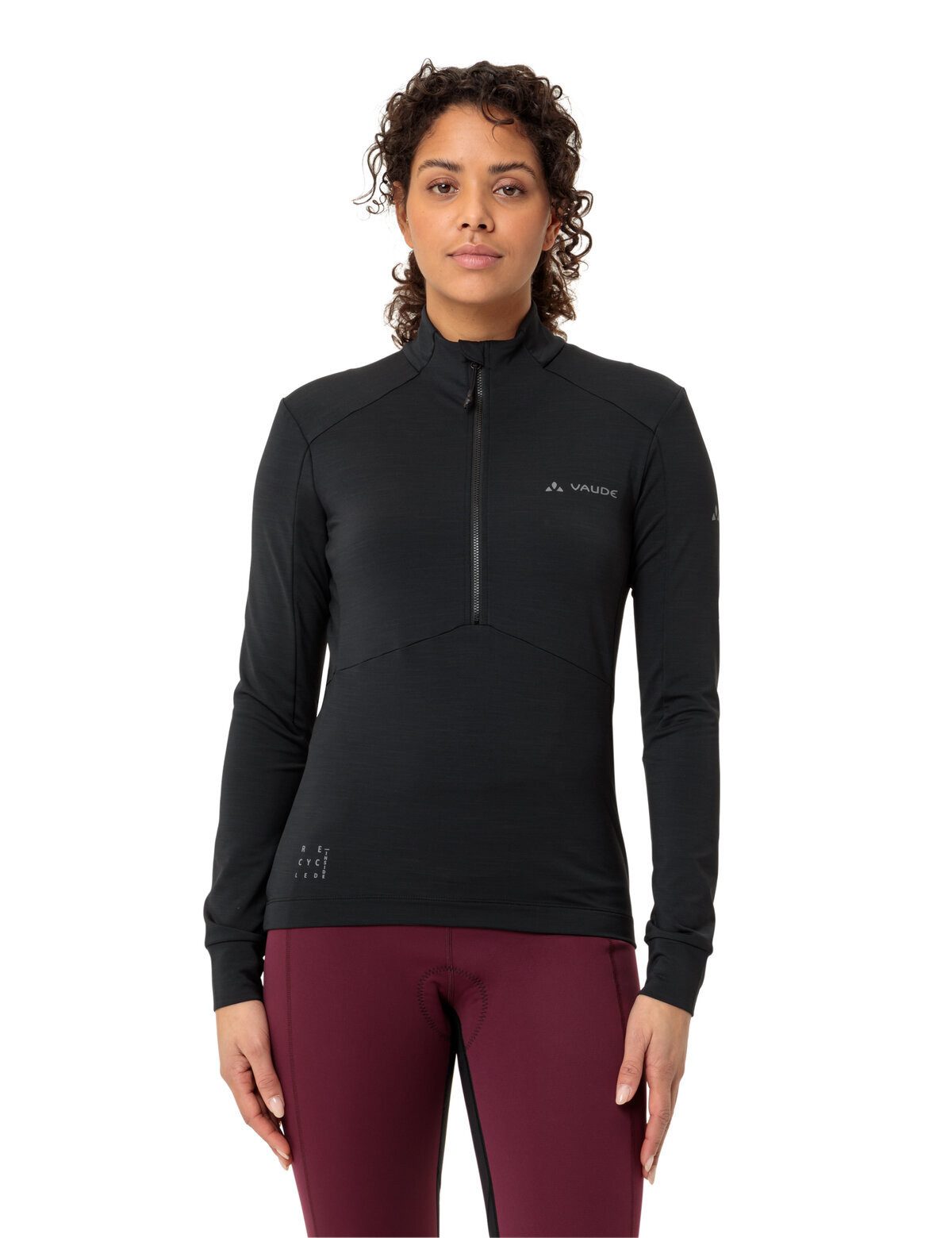 VAUDE Radtrikot Women's Kuro Halfzip LS Tricot atmungsaktives und schnelltrocknendes Radtrikot