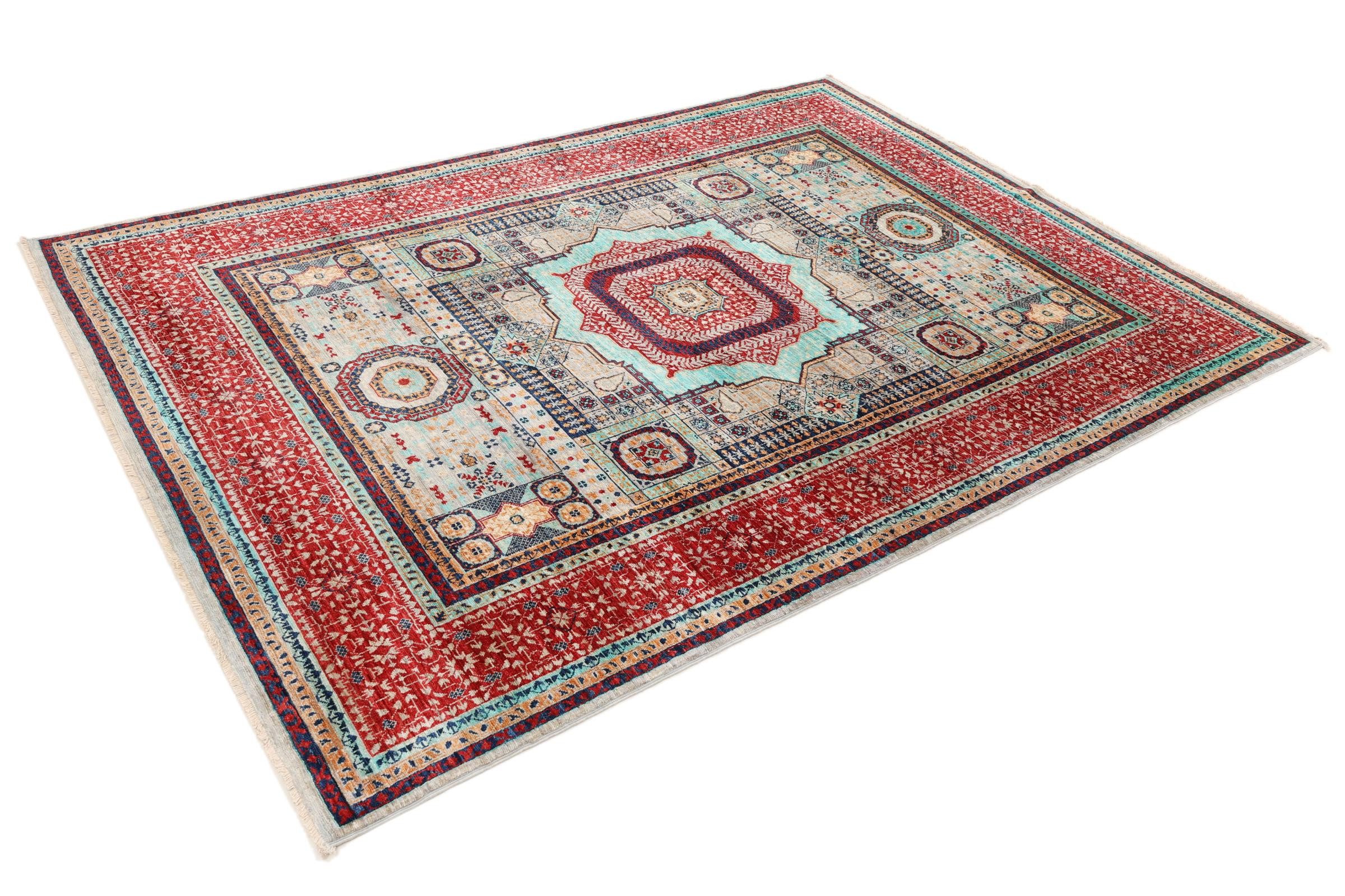 Nain Trading Orientteppich Mamluk 178x246 Handgeknüpfter Orientteppich, rechteckig, Höhe: 10 mm