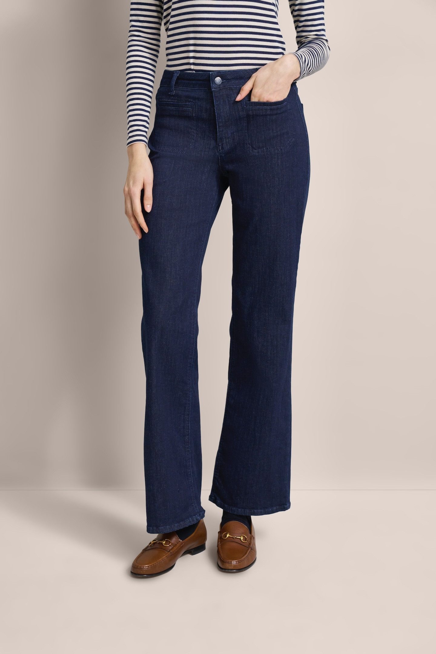 bugatti 5-Pocket-Jeans mit Bügelfalte