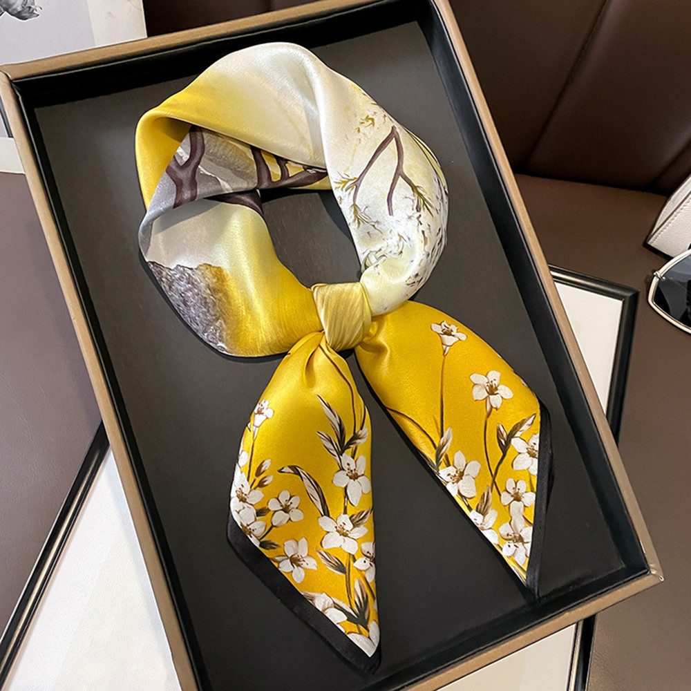 MOPUEA Modeschal Modetuch Modeschal Schal Damen mit Blumenmuster, Eleganter Schal, (1-St)