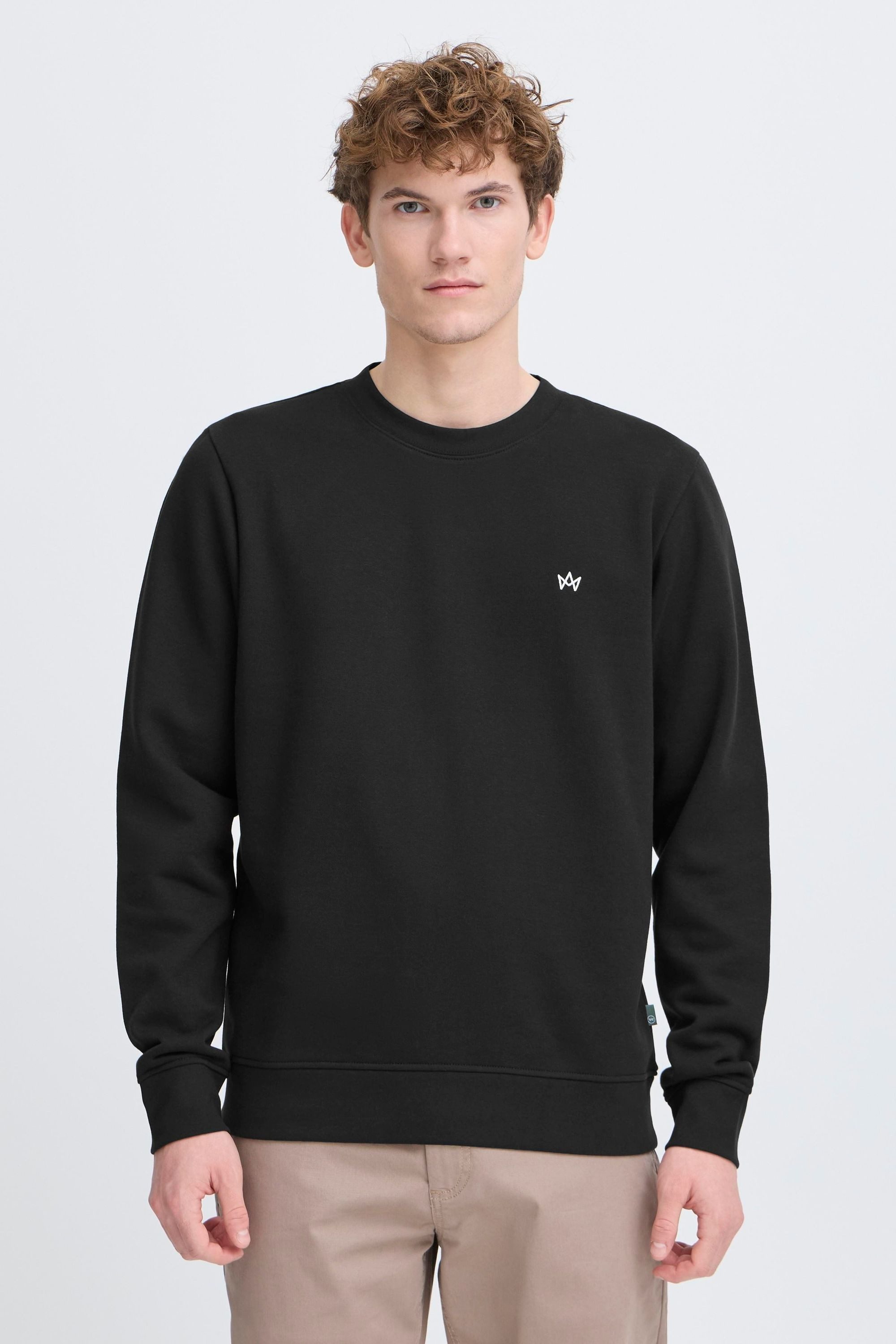 Kronstadt Sweater KSRichards Basic Crewneck mit Stickerei