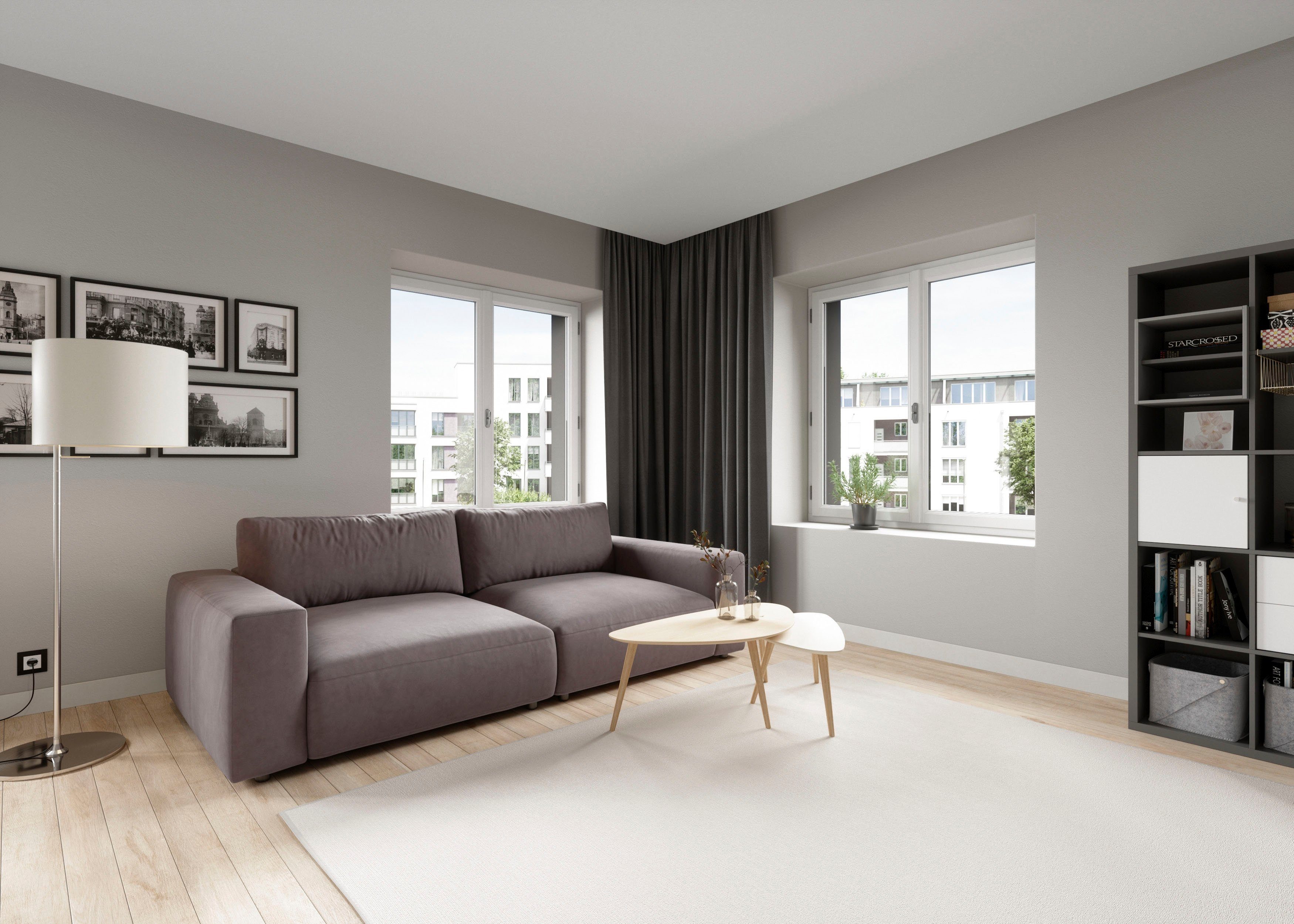 Musterring Big-Sofa LUCIA Mega Sofa, hoher Sitzkomfort, Breite 252cm, Kontrastnaht, in vielen Qualitäten und 4 unterschiedlichen Nähten, 2,5-Sitzer