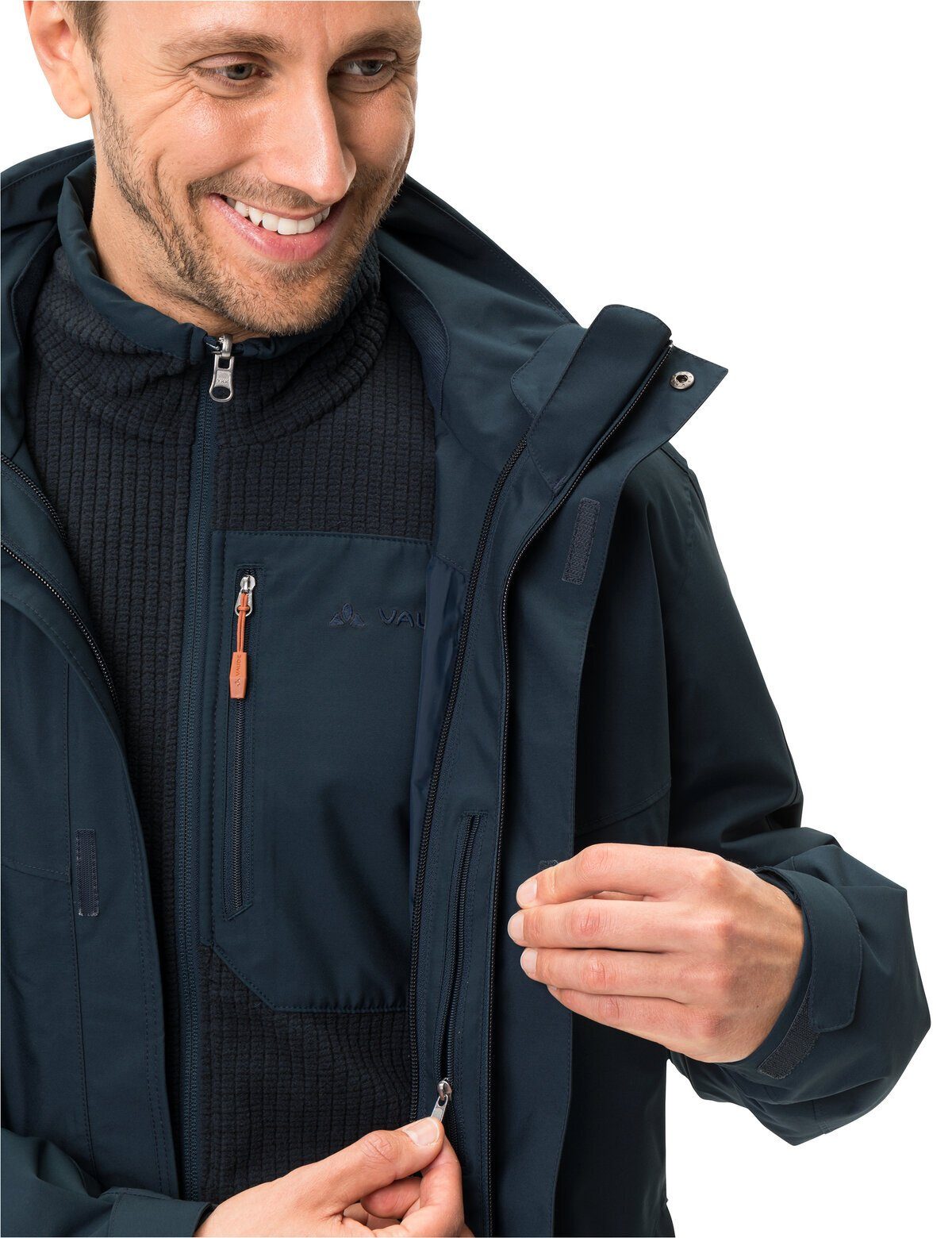 VAUDE Doppeljacke Men's Idris 3in1 (2-St) III dark sea Parka