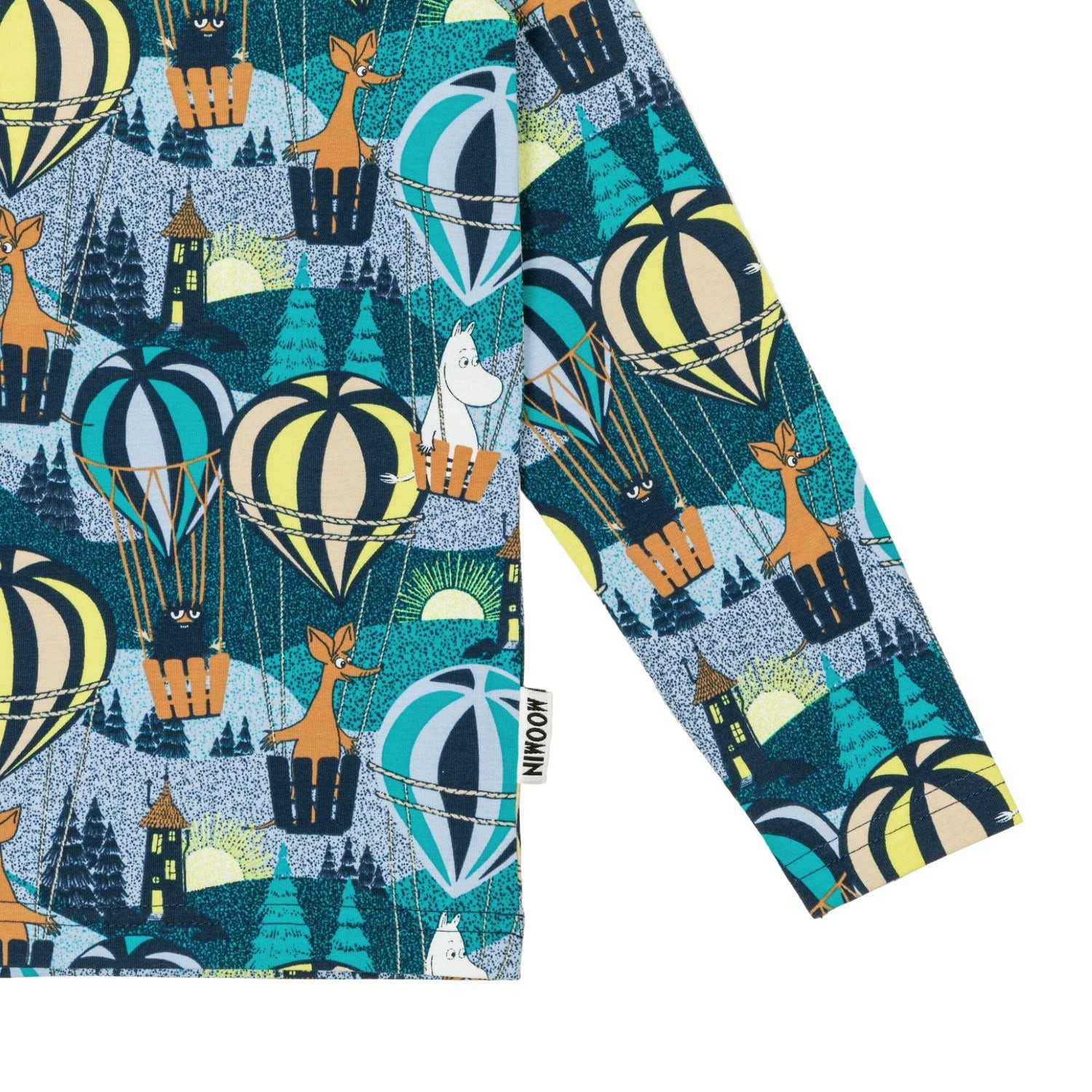 Moomin by Martinex Langarmshirt Moomin Langarmshirt „Early Flight“ – Blue - Allover-Print