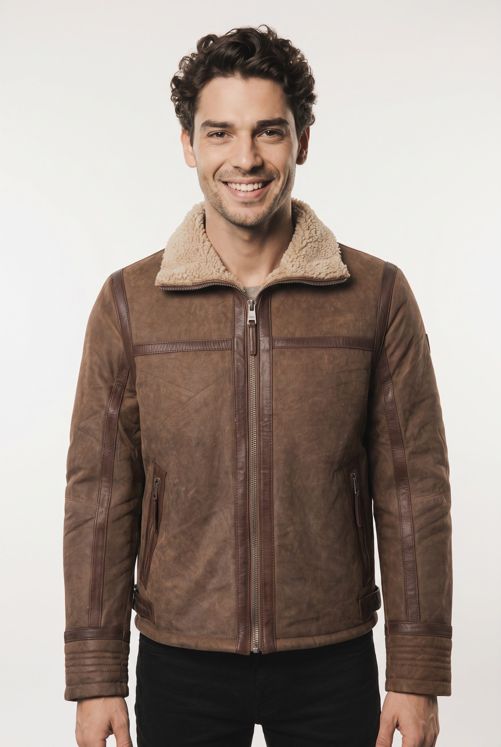 Mauritius Lederjacke MMArcticon mit Umlegekragen, Regular Fit