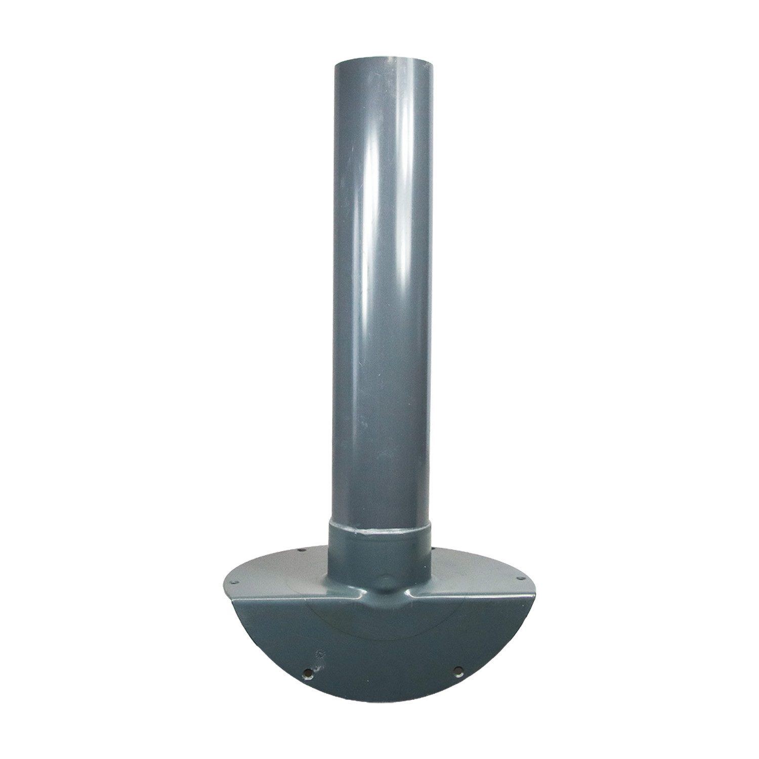 FLECK Dachdurchführung Flachdach Winkelablauf mit Flansch aus Hart PVC DN 100, Spezial-Hart-PVC, Ø 10 cm