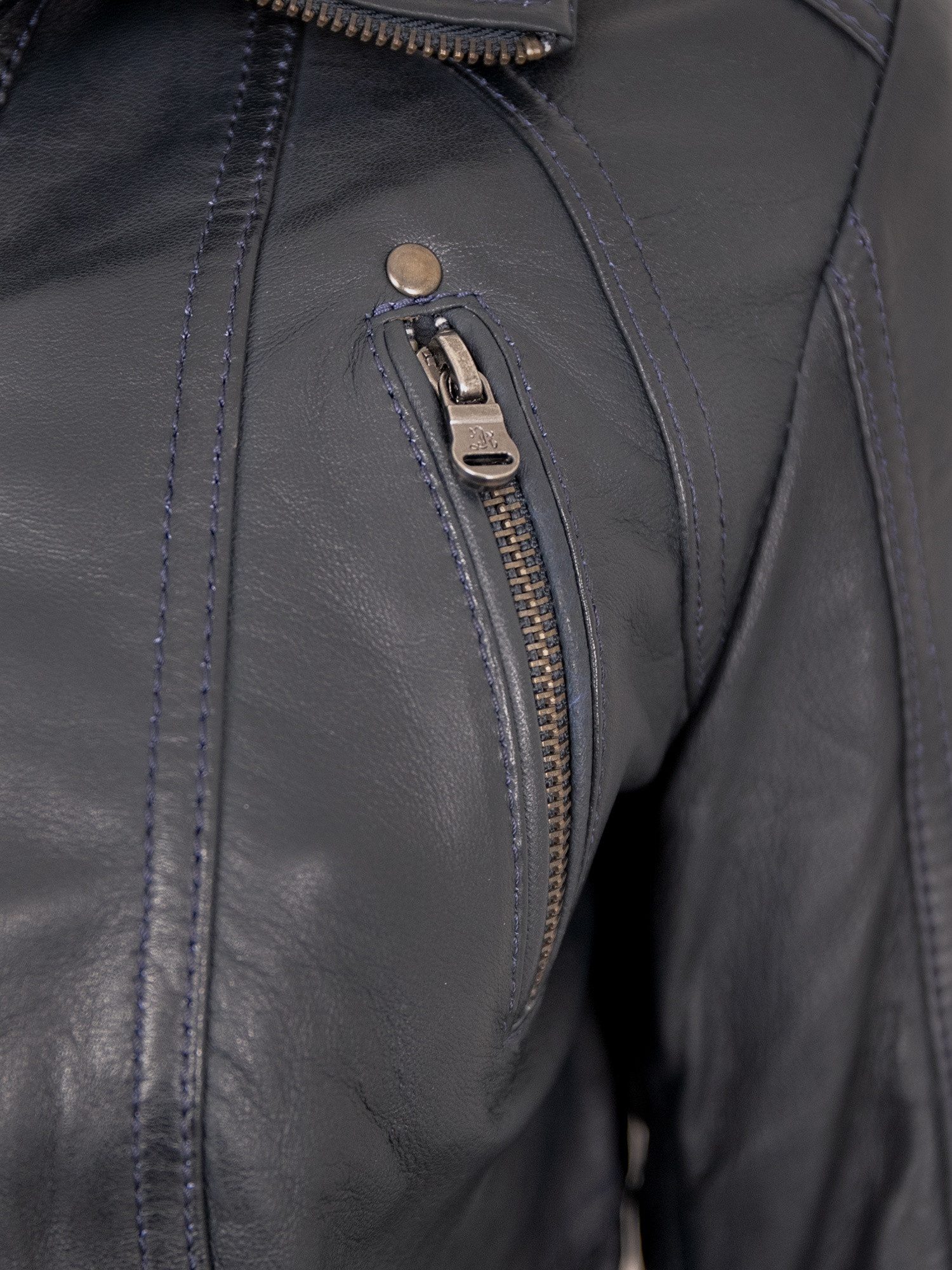 Otto Kern Lederjacke Navara OTTO KERN - Damen Lederjacke Lammnappa navy