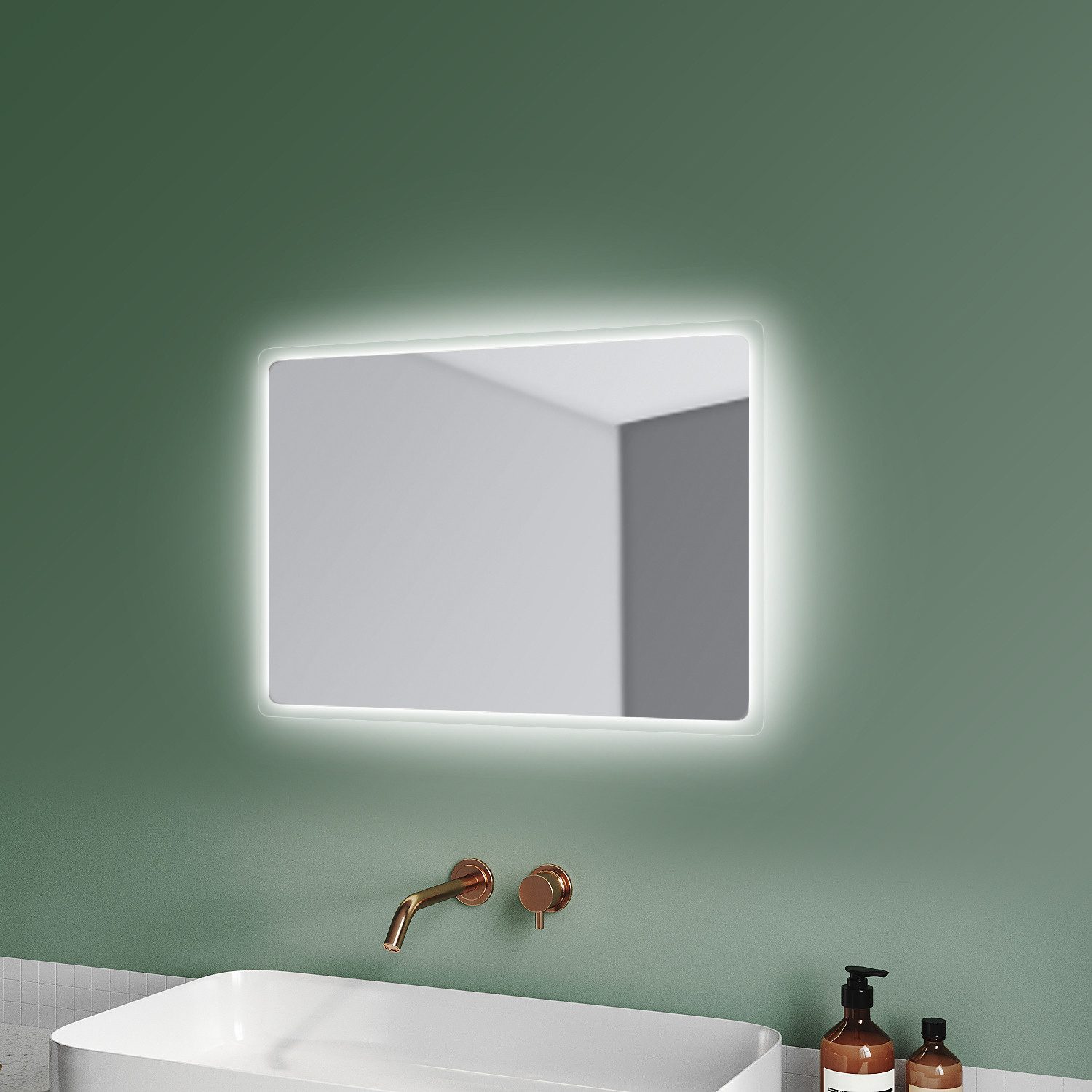 SONNI Badspiegel Badspiegel mit LED-Beleuchtung, Lichtspiegel günstig online kaufen