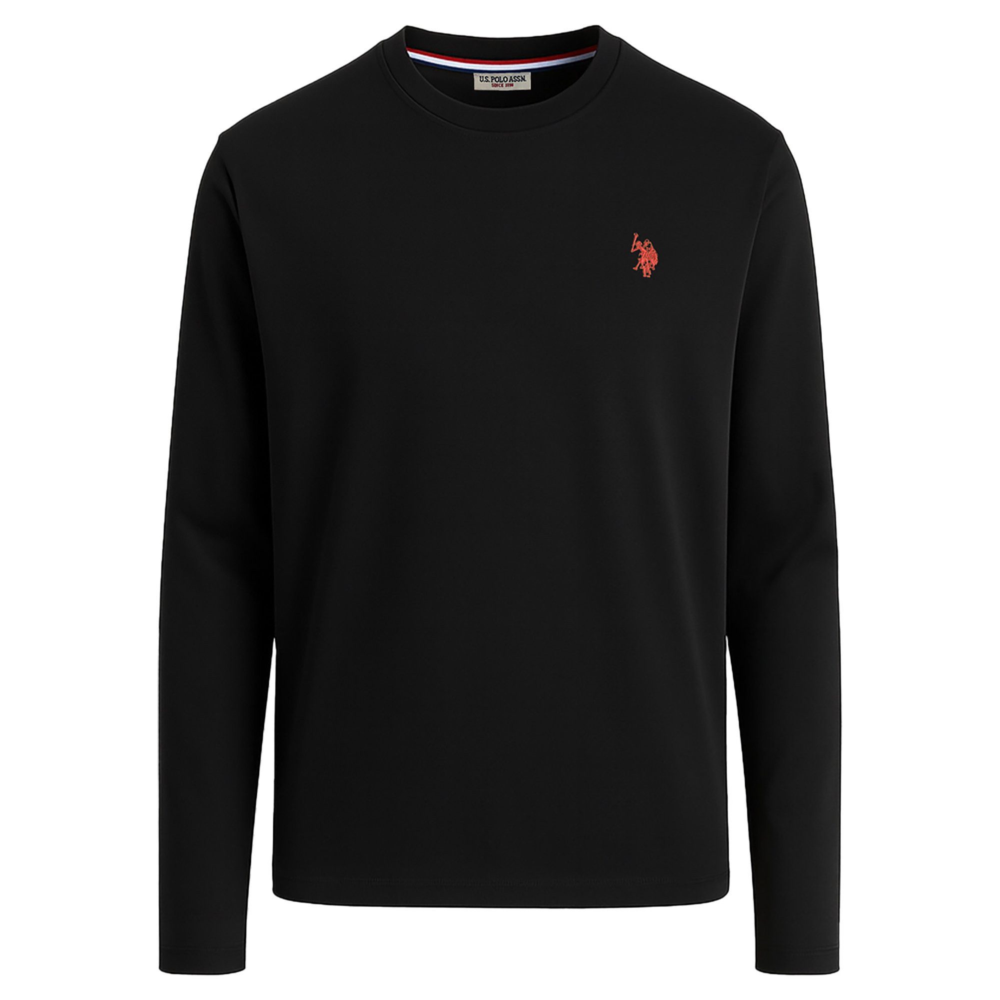 U.S. Polo Assn. T-Shirt Herren Longsleeve 1er Pack Baumwolle Longsleeve Rundhals (Packung, 1er Pack)
