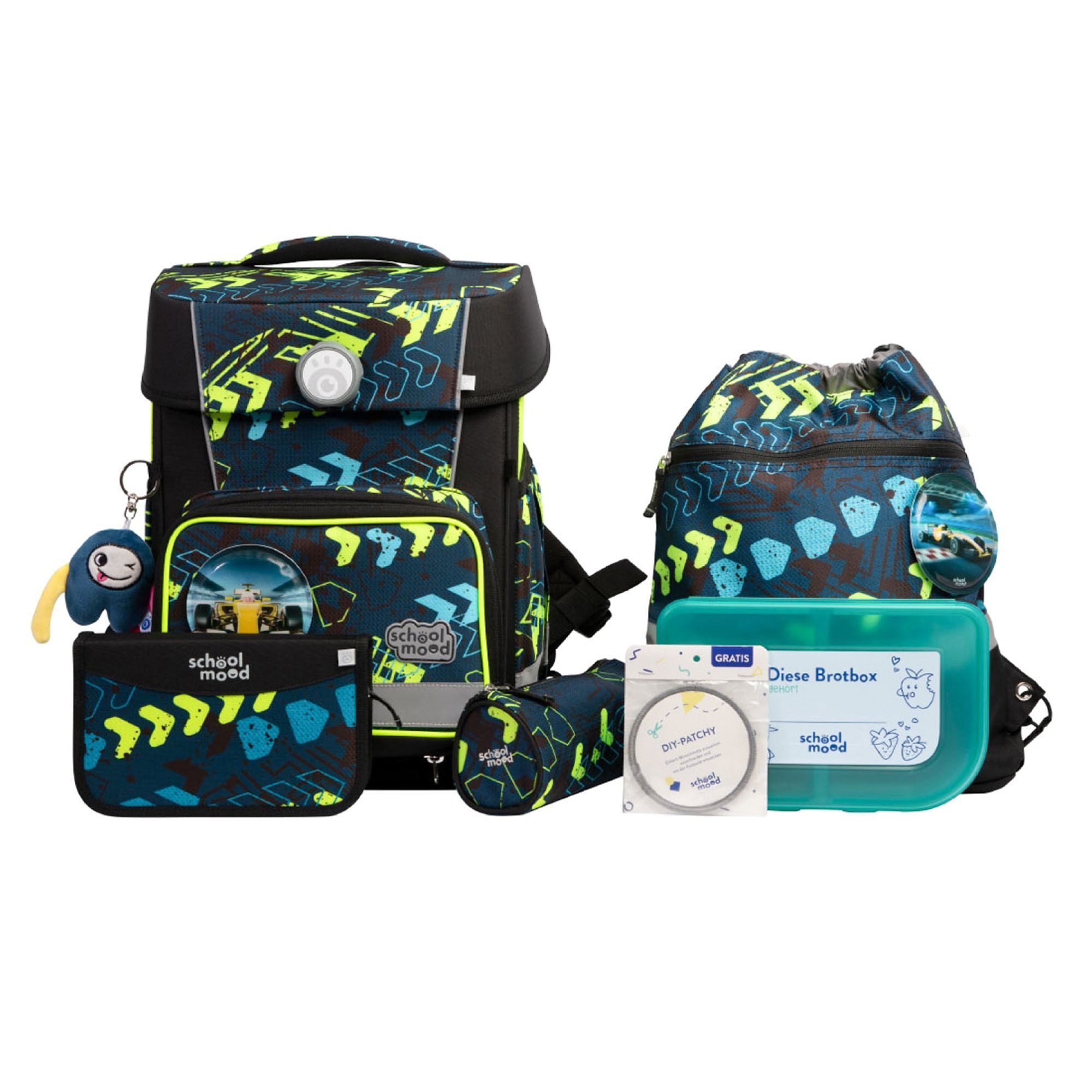 SCHOOL-MOOD® Schulranzen Champion Pro (7-tlg), PET
