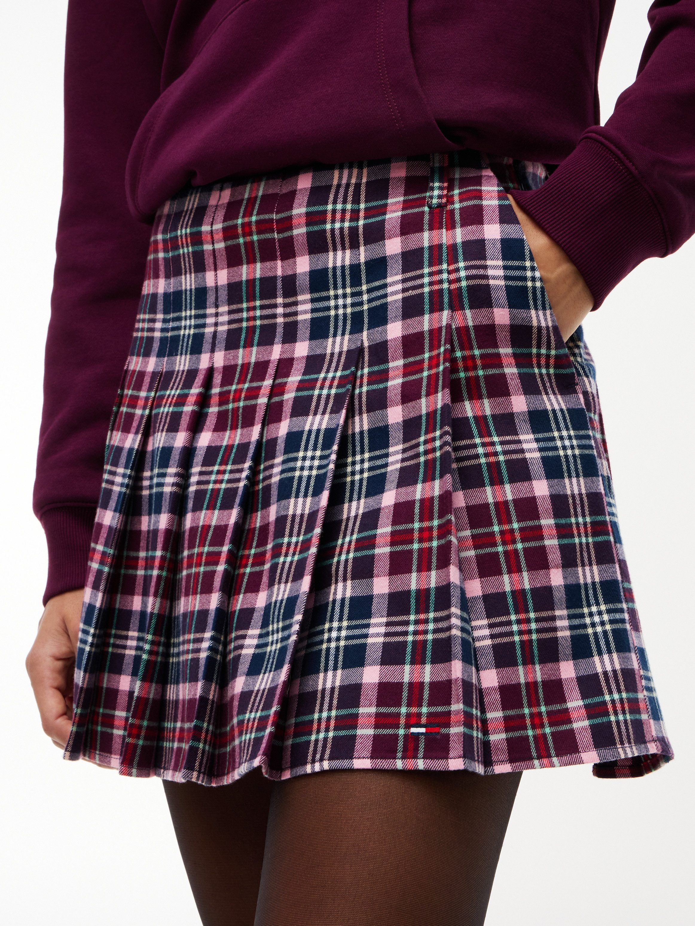 Tommy Jeans Plisseerock TJW PLEATED SKIRT Baumwolle