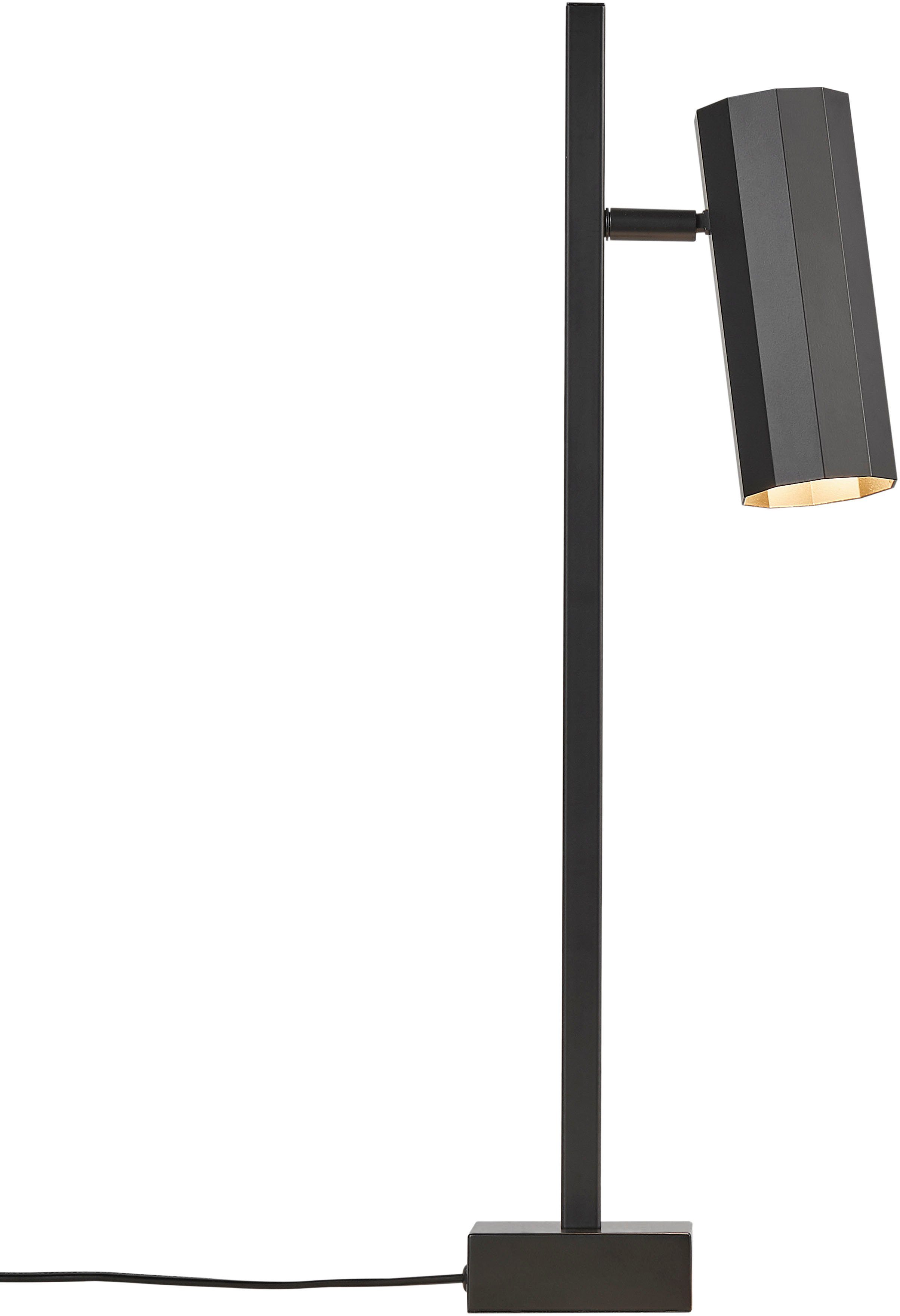Nordlux Tischleuchte Alanis, ohne Leuchtmittel, Minimalistisches Design, 10-seitiges Profil, matter Messing-Look | Tischlampen