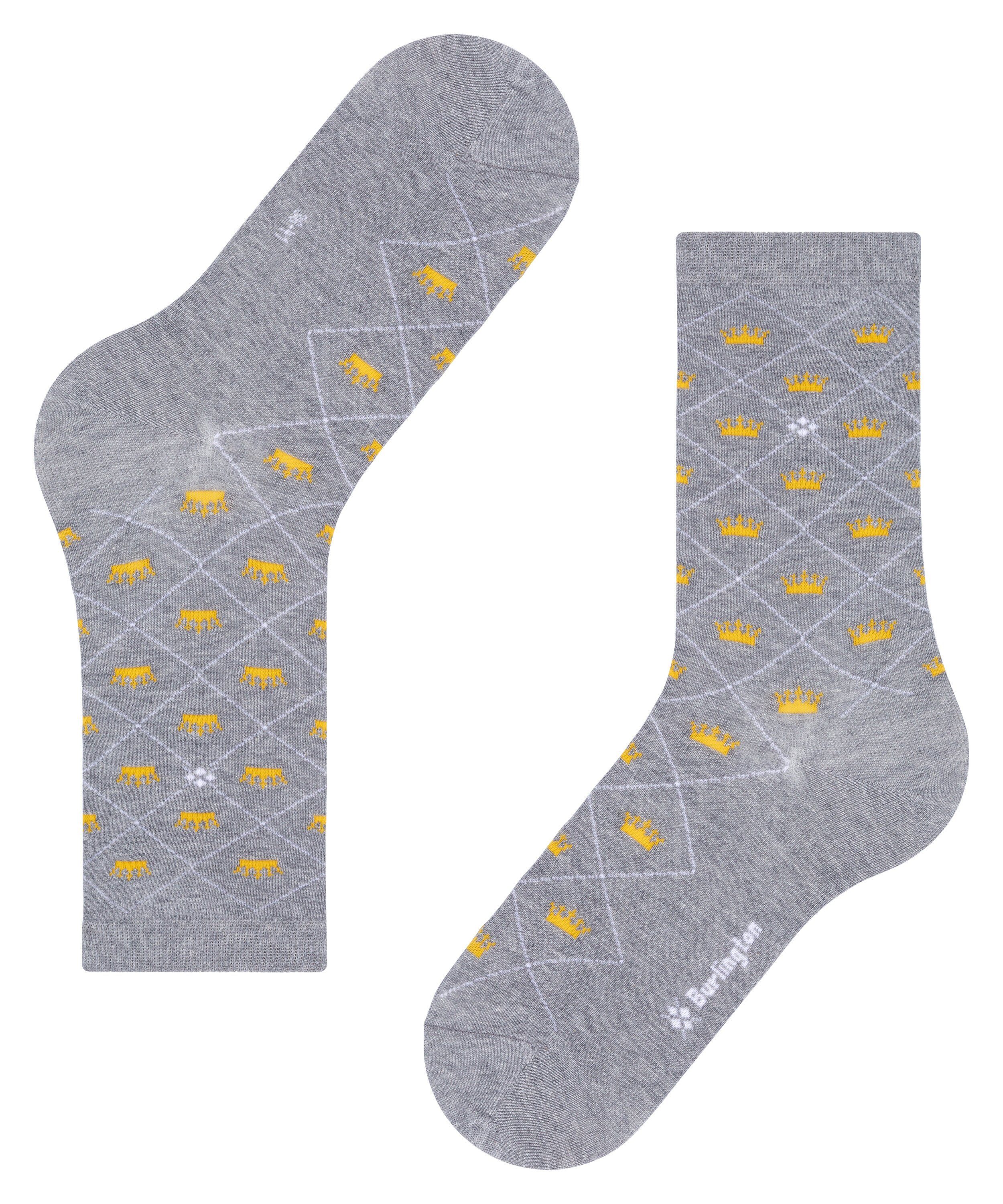 Crown grey (1-Paar) (3400) Burlington light Socken