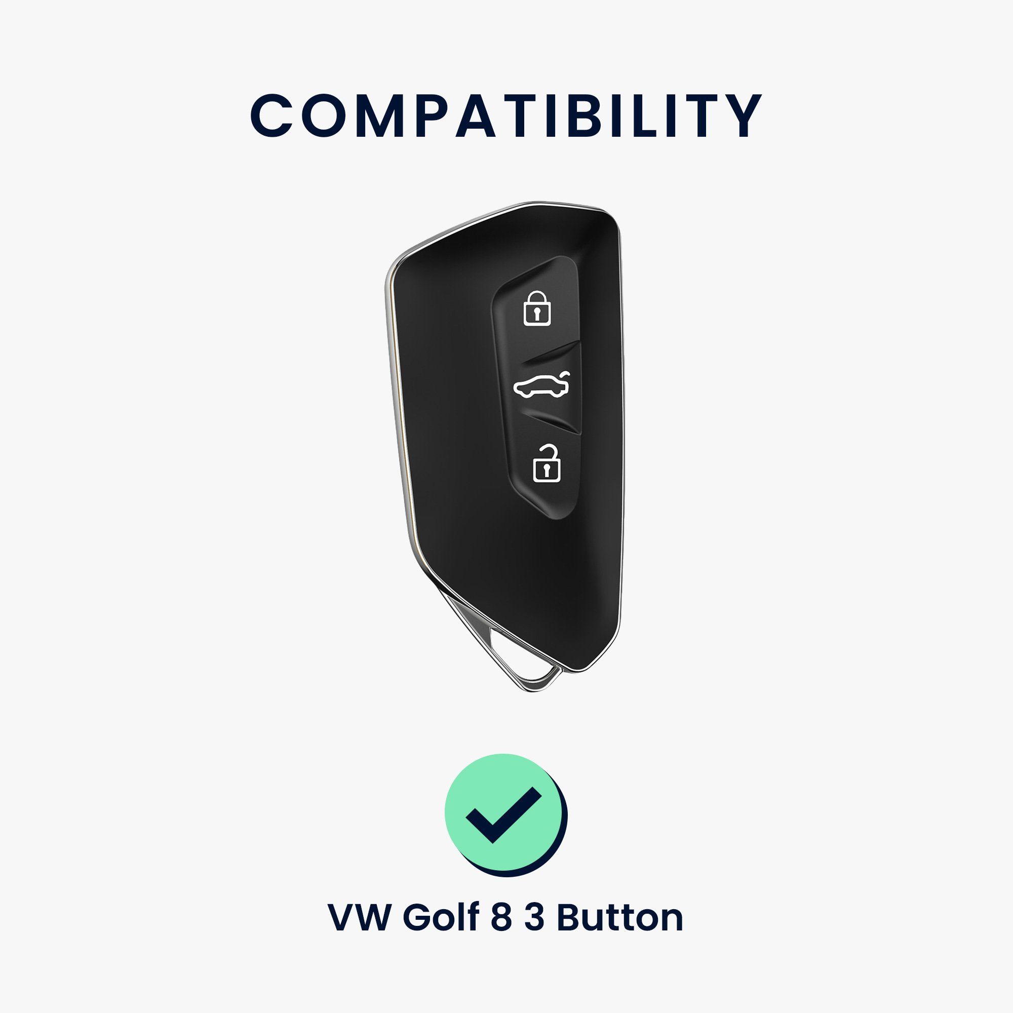Schlüsseltasche Hülle Kunstleder Autoschlüssel Golf für Cover Schlüsselhülle 8, Case Schlüssel kwmobile VW