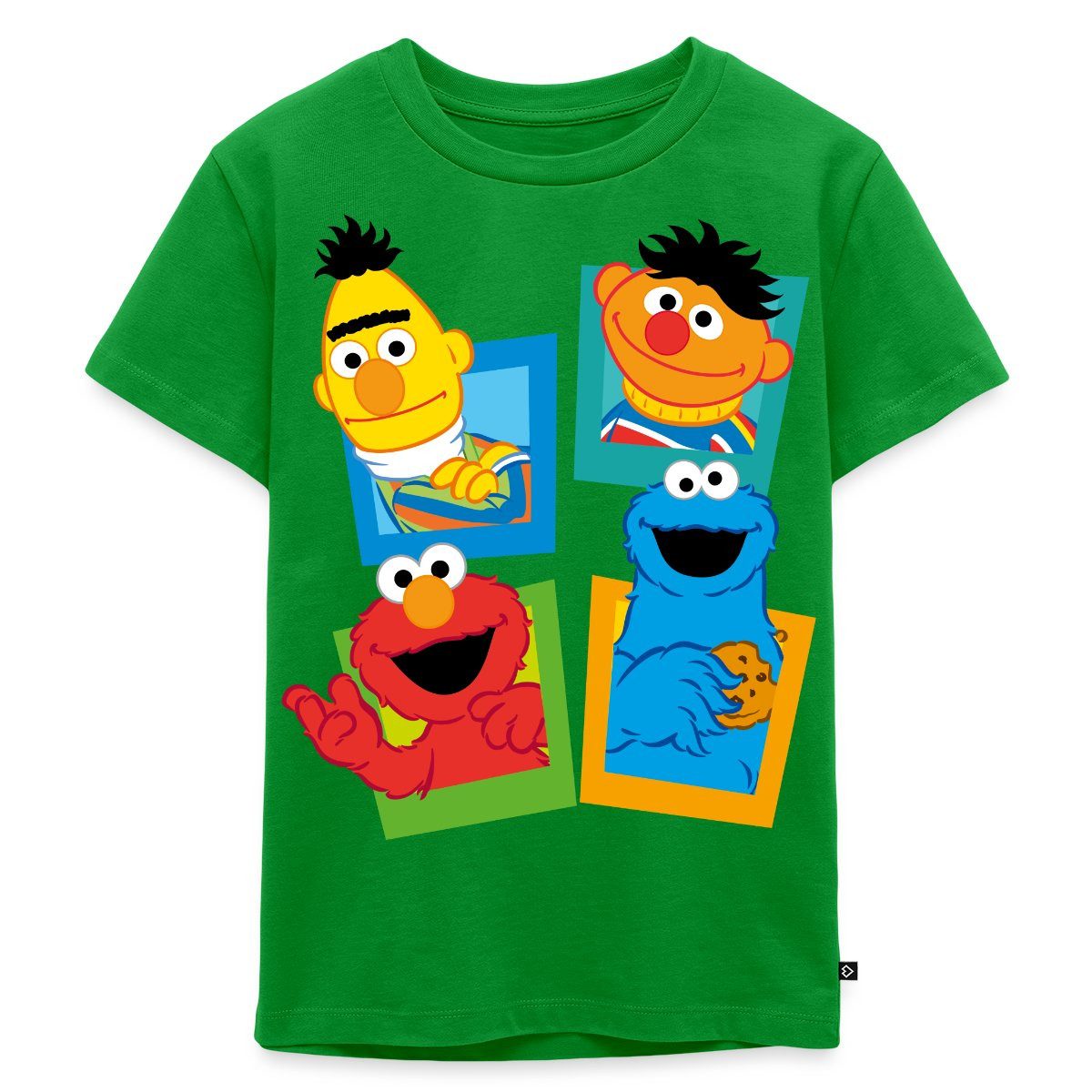 T-Shirt Sesamstraße Kacheln Ernie und Bert Kinder Premium T-Shirt