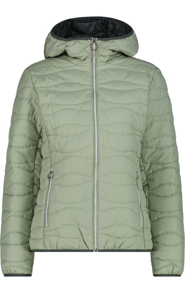 CMP Steppjacke WOMAN JACKET FIX HOOD mit Kapuze, sportlicher Stil, aus Polyester