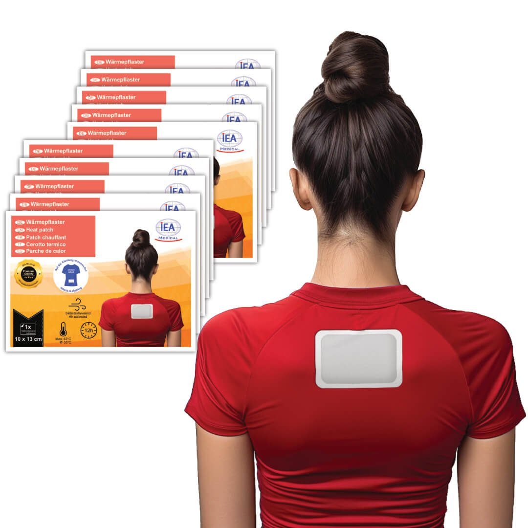 IEA Medical Wärmepflaster Wärmepflaster Tiefenwärme, Wärmepflaster Rücken, selbstklebend (Komplettset, 10 St., Set), Wärmepads Rücken, bei Muskel- und Gelenkschmerzen, Pain Relief Patch