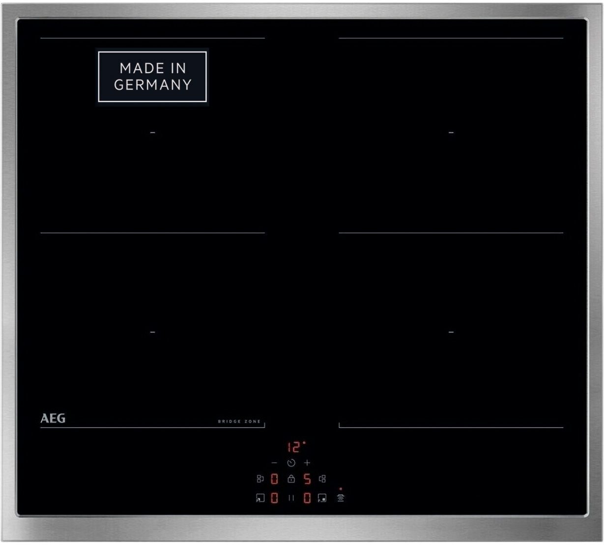 AEG Induktions Herd-Set Serie 5000 HH24HSPID, mit 1-fach-Teleskopauszug, Pyrolyse-Selbstreinigung, AirFry - knusprige Ergebnisse mit wenig oder ohne Öl, Made in Germany
