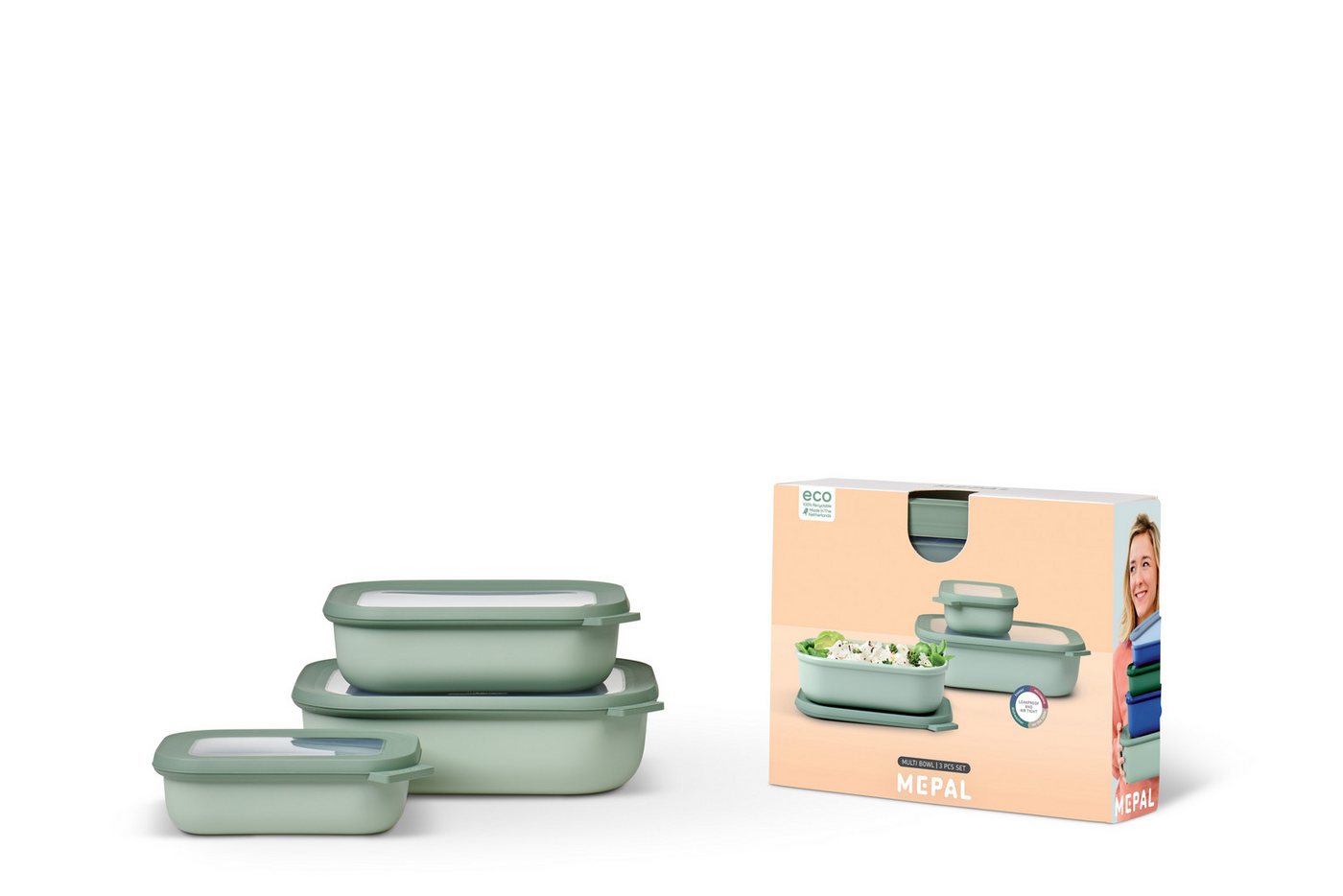 Mepal Aufbewahrungsbox Mepal Cirqula 3.5 l Mikrowellengeschir - Nordic sage