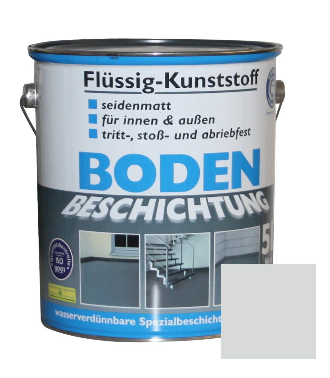 Wilckens Farben Bodenversiegelung, Flüssig-Kunststoff 5 L Bodenbeschichtung Nebelgrau