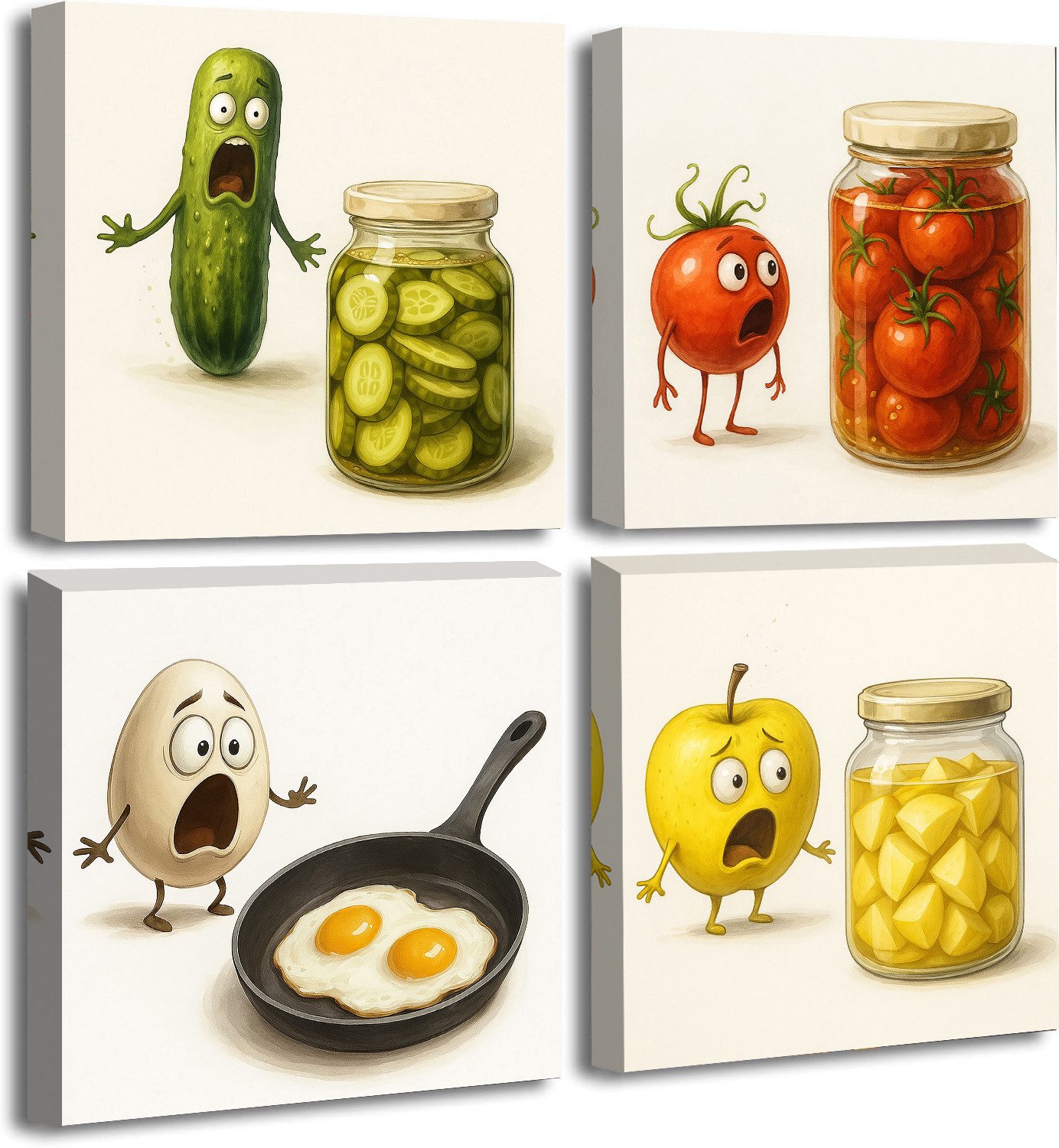 Visario Bild mit Rahmen 4er Set günstig online kaufen