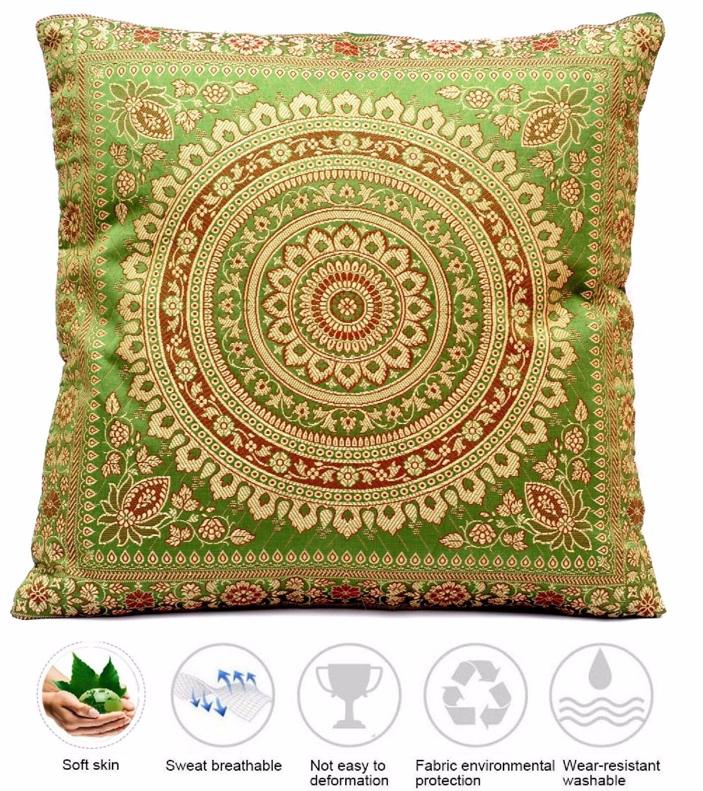 Ruwado Dekokissen - Handgefertigt Kissenbezug aus Indische Banarasi Seide - günstig online kaufen