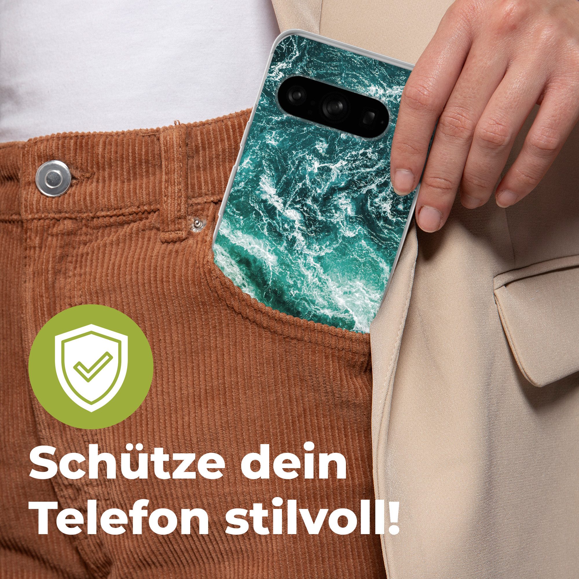 MuchoWow Handyhülle für Google Pixel 8 Pro Marmor - Gemustert - Natursteine, Phone Case, Silikon, Schutzhülle Dünn