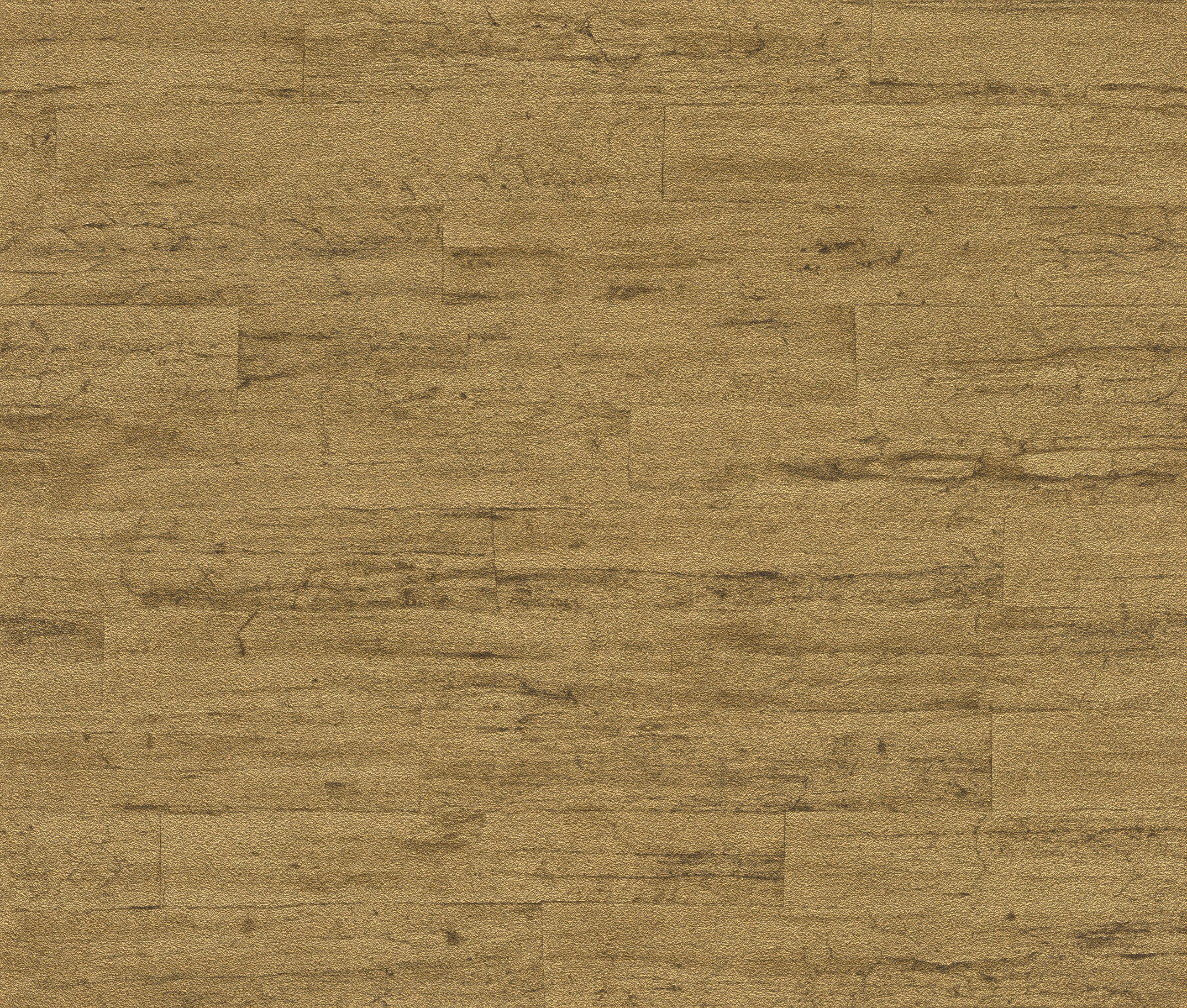 Rasch Vliestapete Holzoptik - Vinyltapete Gold, Holzoptik, Naturoptik, Vintage-Optik, (1 Rolle, 1 St., 10,05 m x 0,53 m), gute Lichtbeständigkeit, feucht abwischbar, restlos abziehbar