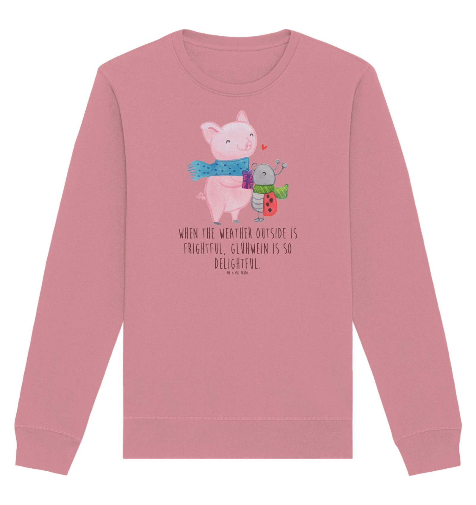 Longpullover Glühschwein Smörle Größe XXL - Canyon Pink - Geschenk, Sweatshirt, Sü