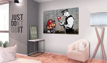 Artgeist Wandbild Super Mario Mushroom Cop by Banksy