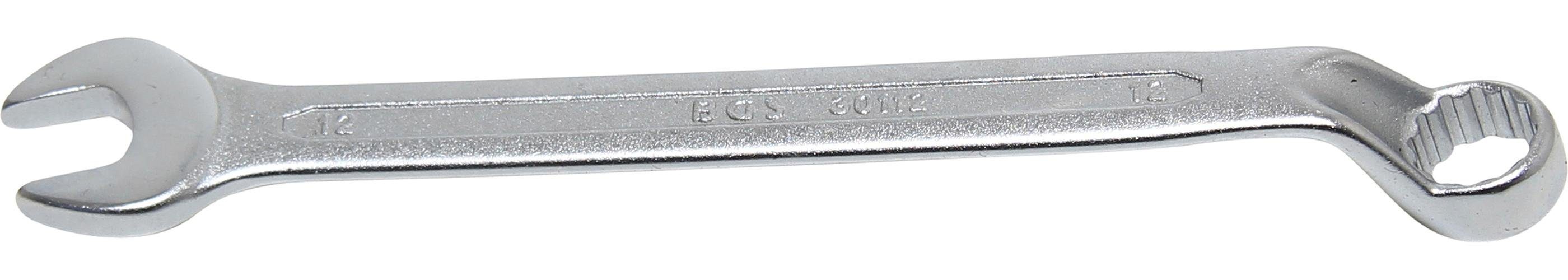 BGS Maul-Ringschlüssel, gekröpft, SW mm 12 technic Maulschlüssel
