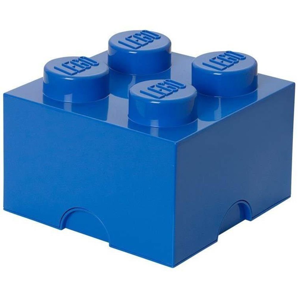 Room Copenhagen Aufbewahrungsbox LEGO® Storage Brick 4 Blau (1x Aufbewahrungsstein, 1 St., 4 Noppen 25 x 25 x 18 cm), Baustein stapelbar