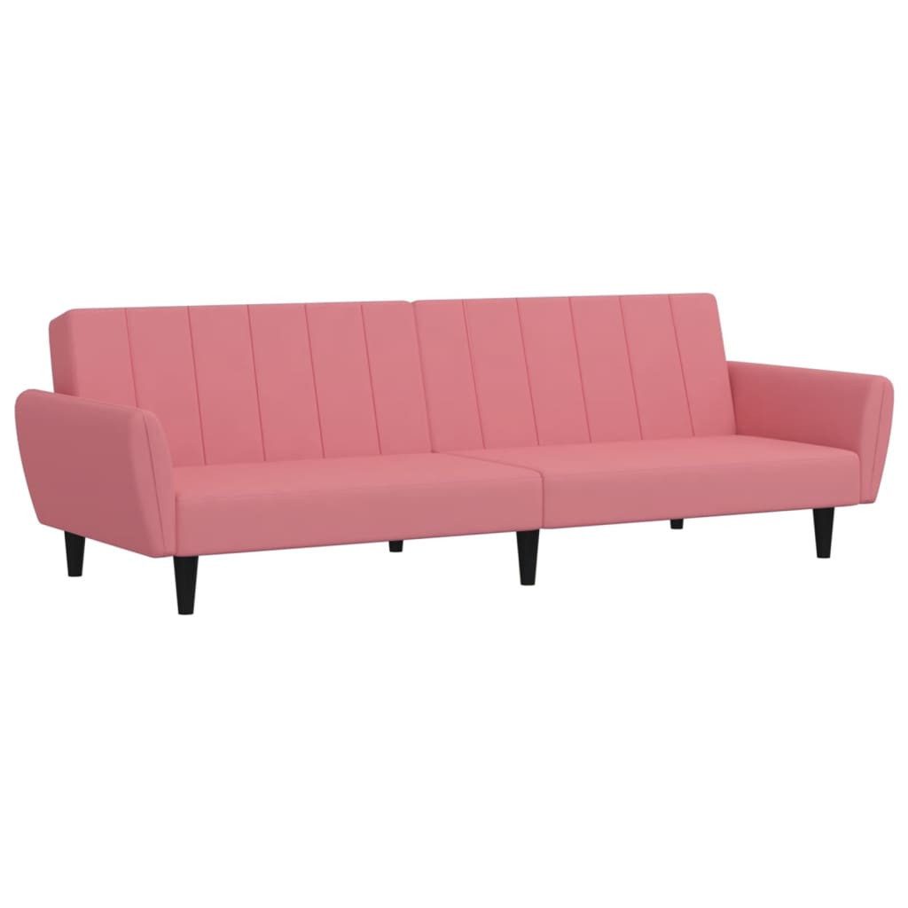 vidaXL Sofa Schlafsofa 2-Sitzer Rosa Samt günstig online kaufen