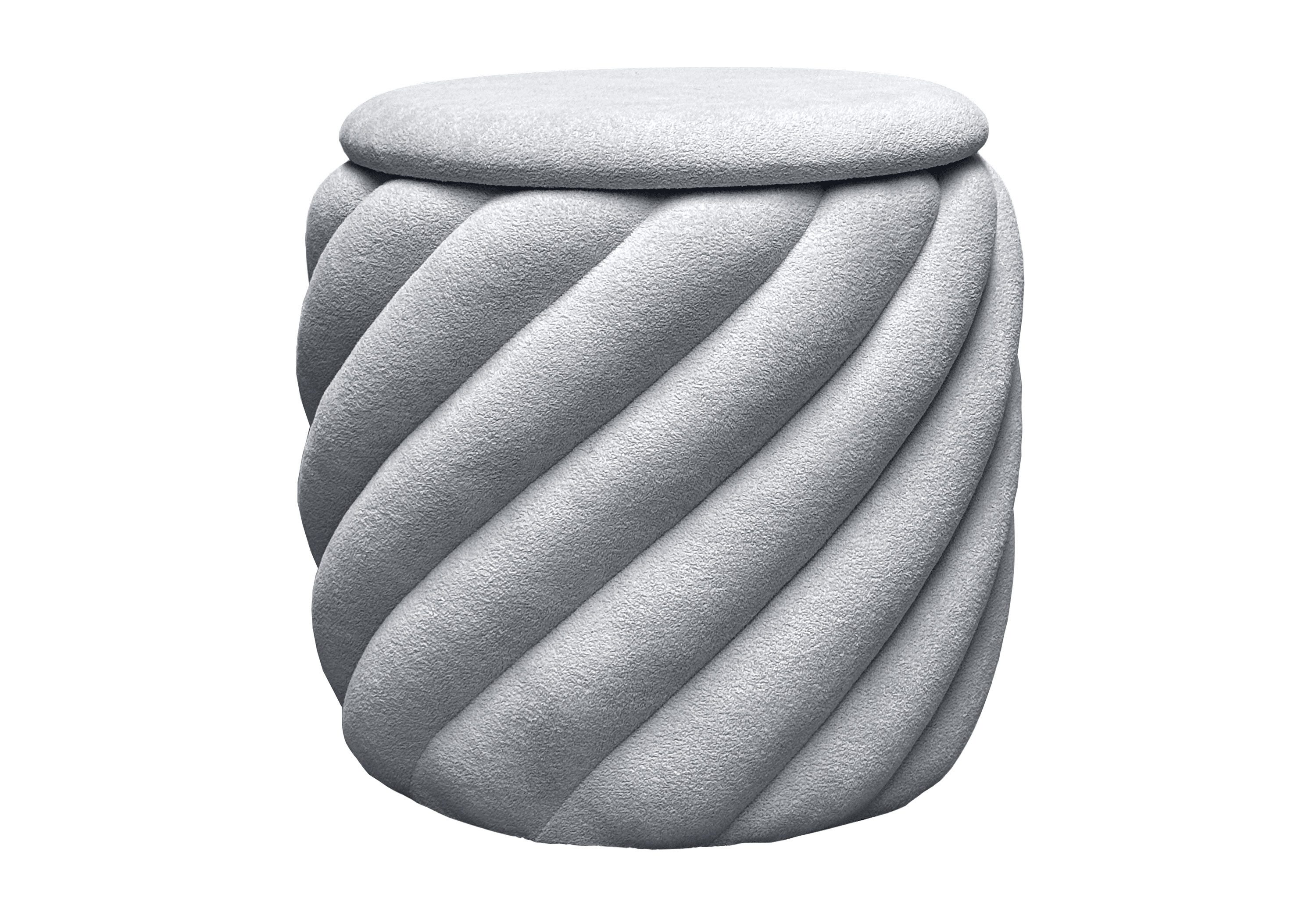 Lookway Hocker NOEL Gepolsterter Pouf mit Stauraum – Aufklappbarer Sitzhocker (1x Hocker), Durchmesser: ⌀ 42 cm