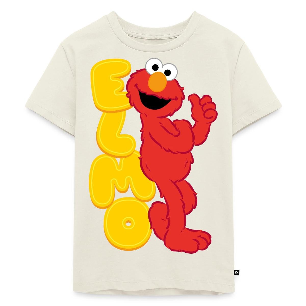 T-Shirt Sesamstraße Elmo Mit Schriftzug Kinder Premium T-Shirt