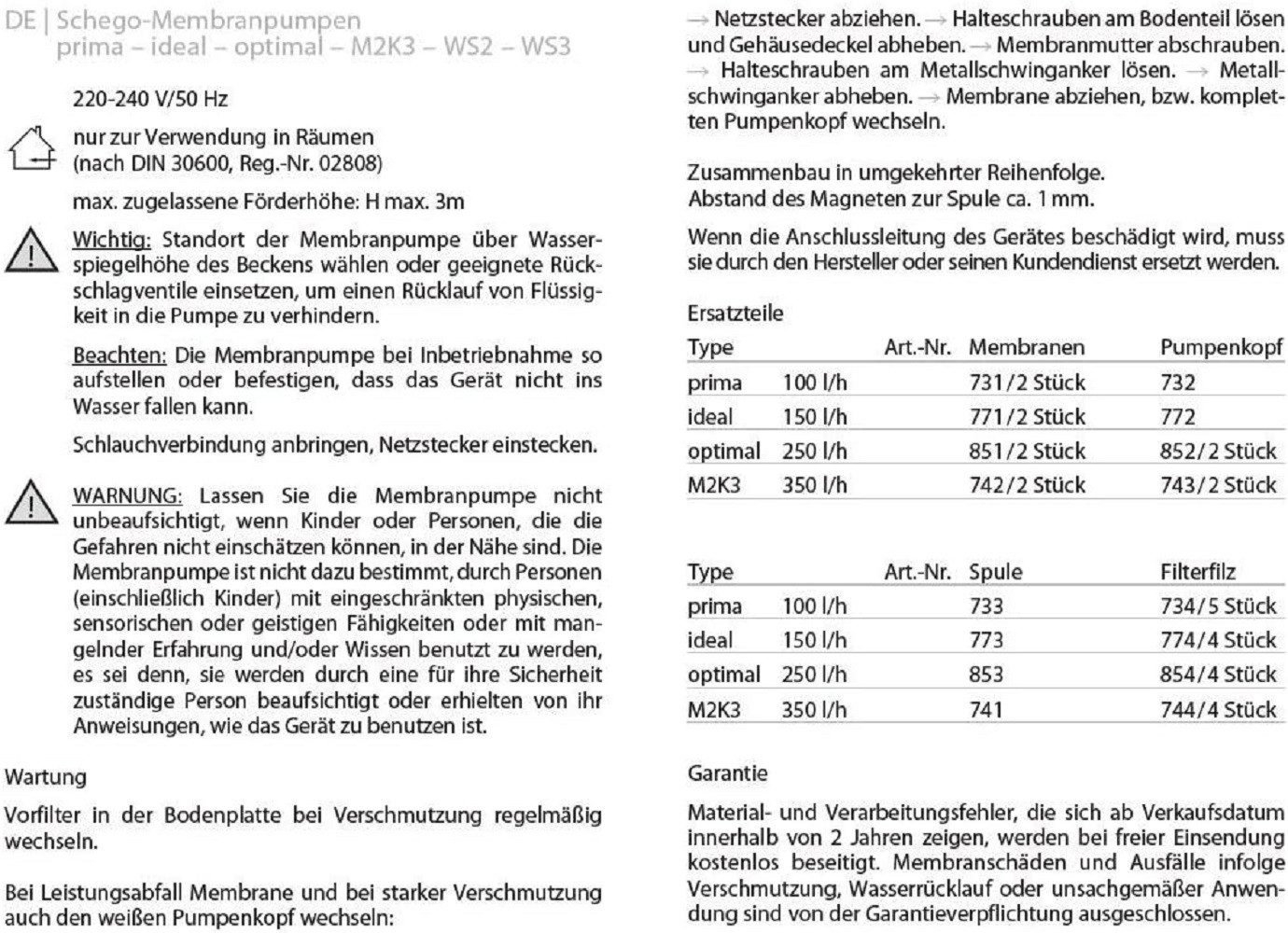 SCHEGO Regelheizer Schego 850 Pumpe Optimal