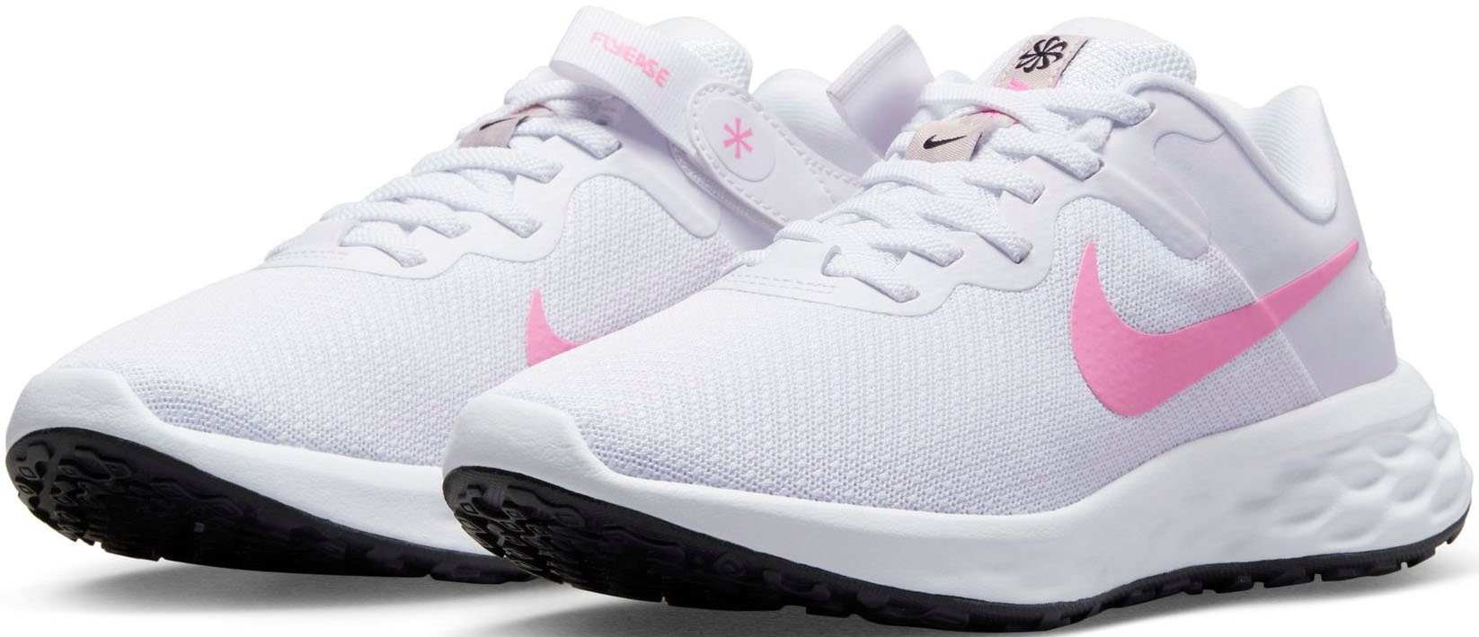 Laufschuh FLYEASE 6 E WHITE-PINK-SPELL-FOSSIL-STONE-BLACK NATURE Nike NEXT REVOLUTION