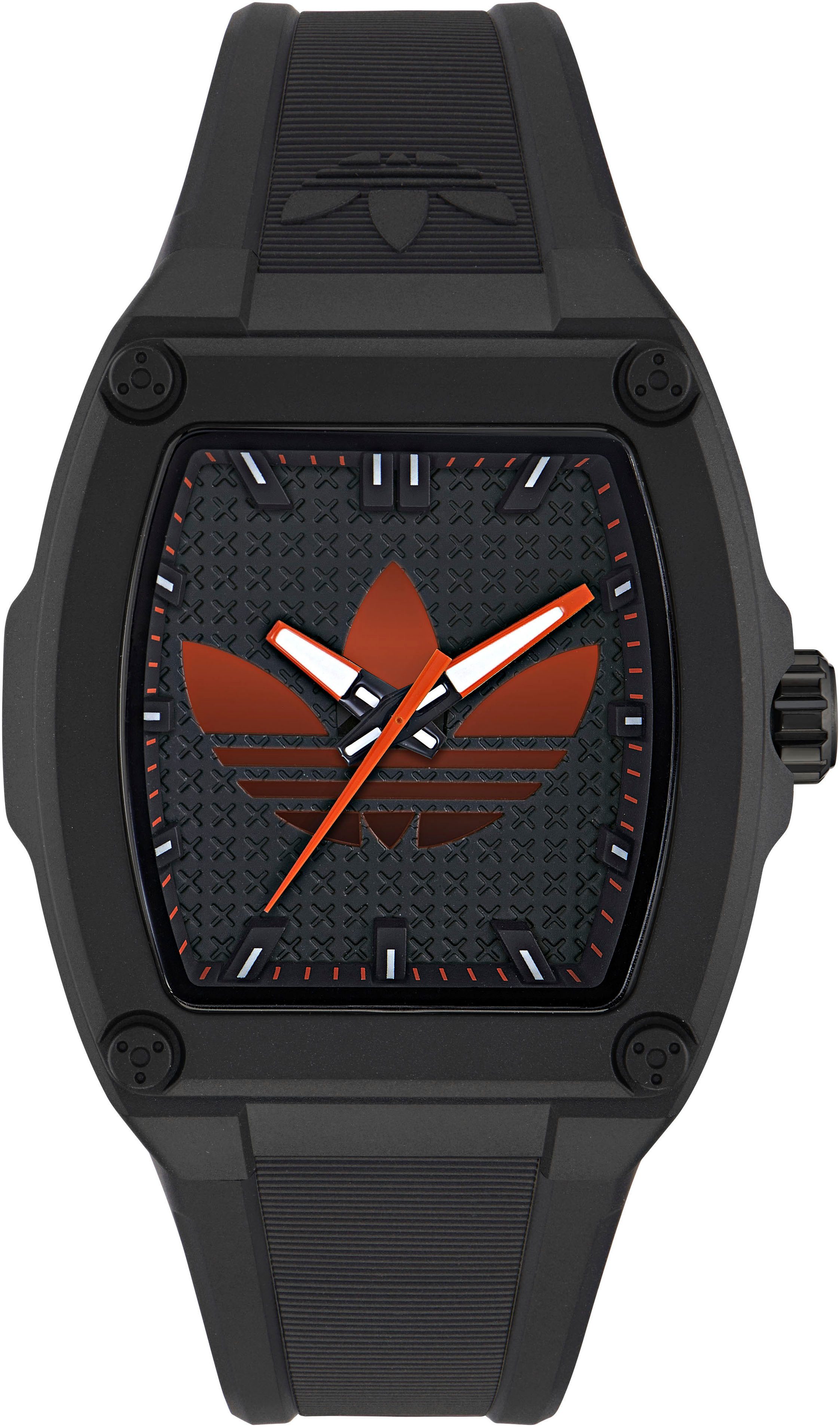 adidas Originals Quarzuhr CITY TECH FIVE AOFH255092I, Armbanduhr, Herrenuhr, Damenuhr, Resinarmband, Leuchtzeiger