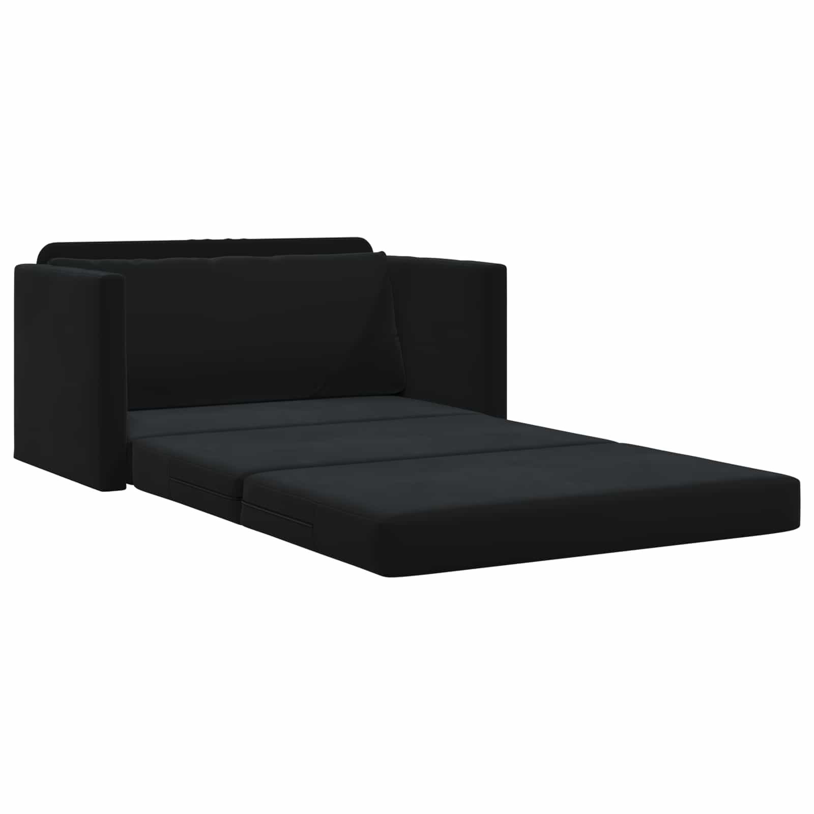 vidaXL Sofa Schlafsofa Schwarz 124 x 71 x 78 cm Samt, 1 Teile – Bild 4 von 5