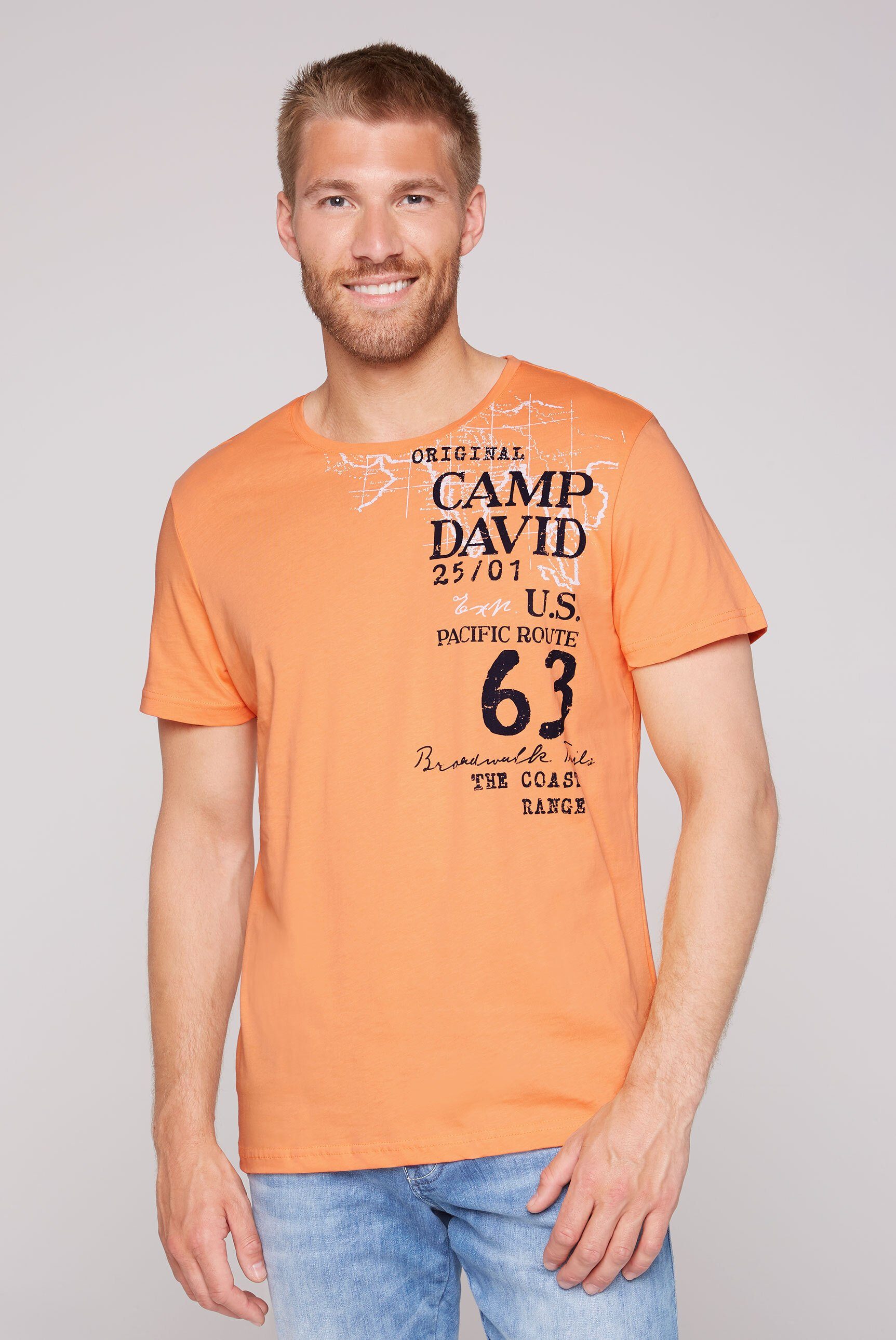 CAMP DAVID Rundhalsshirt aus Baumwolle